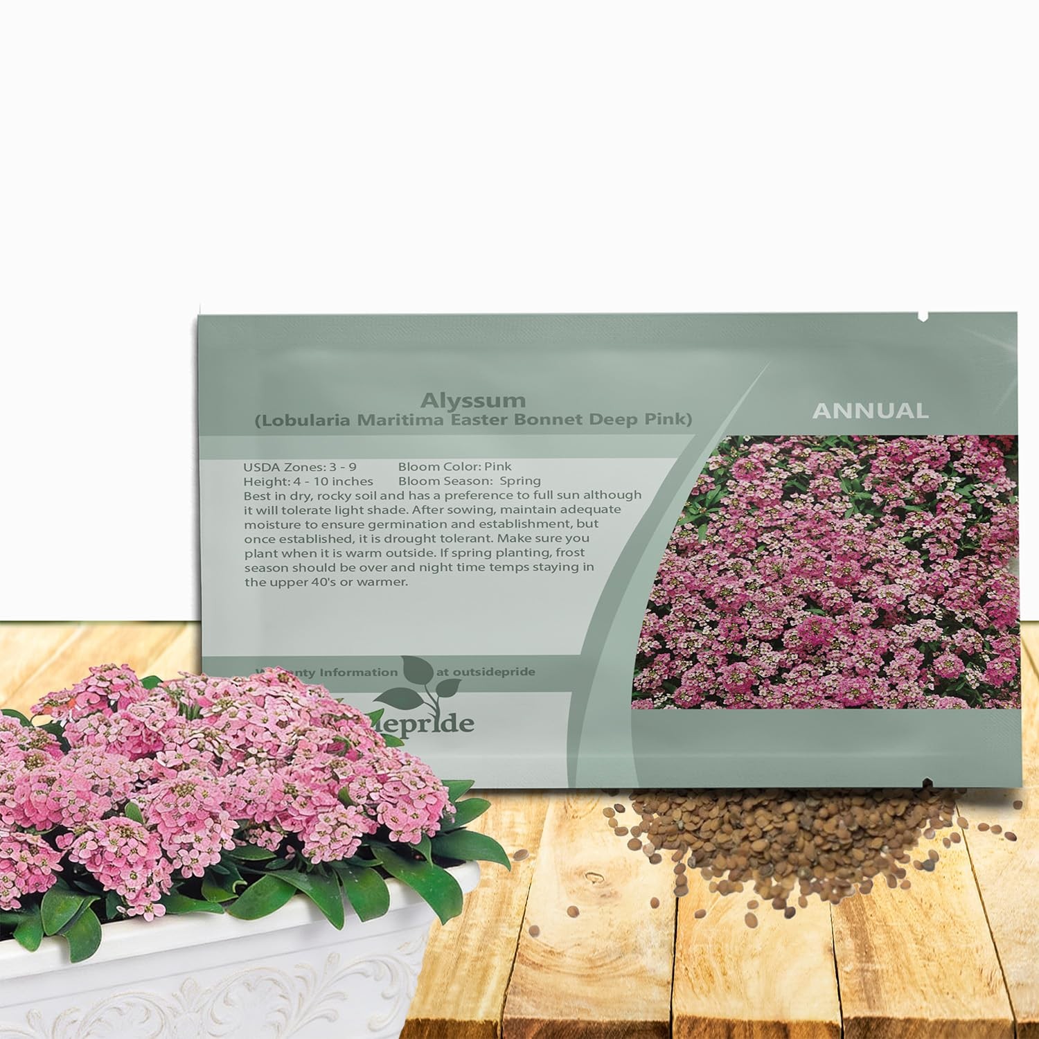 Easter Bonnet Deep Pink Alyssum Seeds – 1000 Pcs Annual, Drought-Tolerant & P…