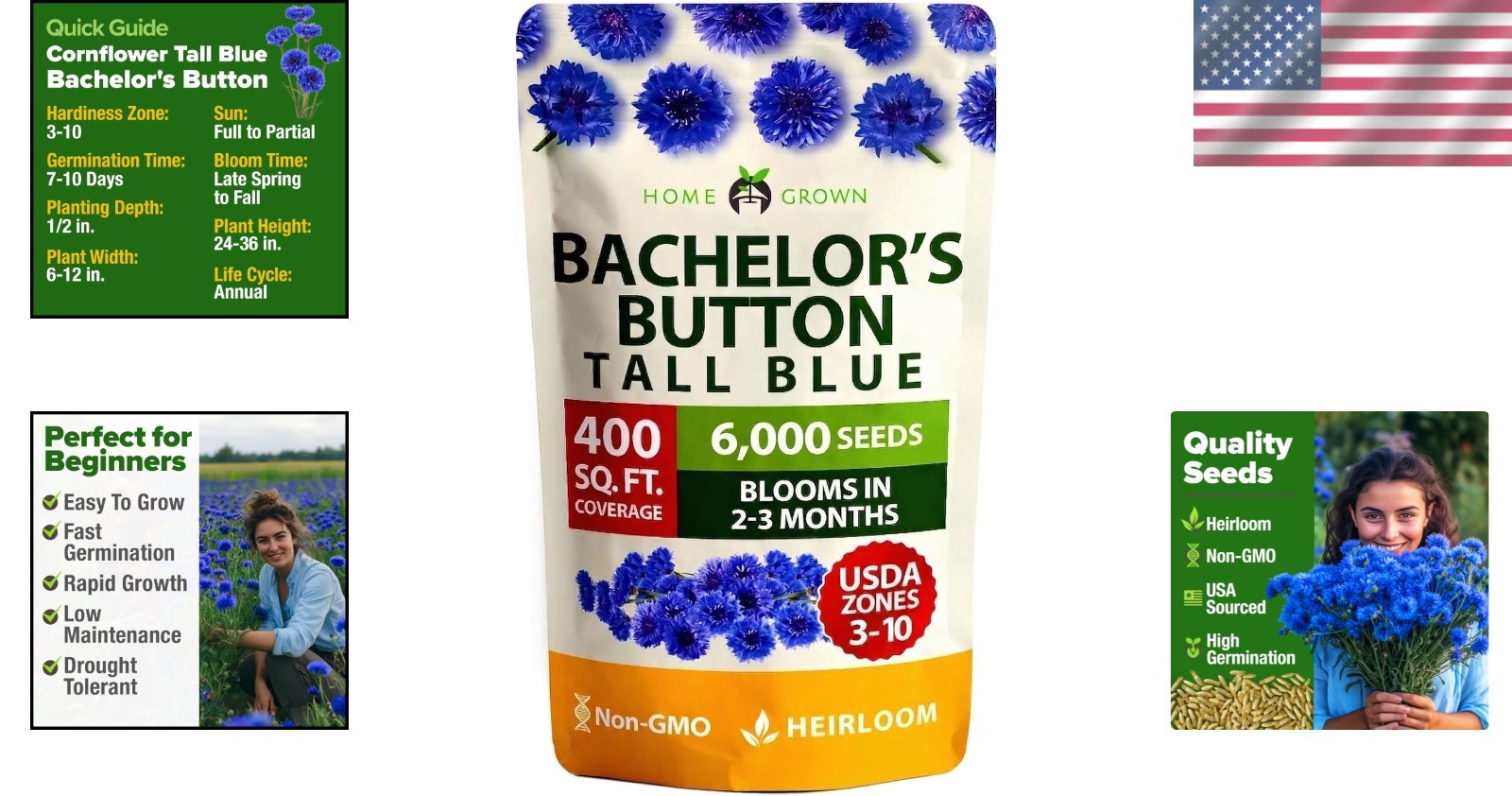 Stunning 6000 Cornflower Seeds – Bachelor Button for Vibrant Wildflower Spaces