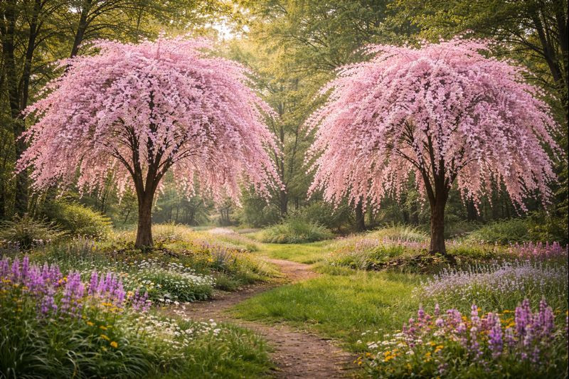 10 Japanese Weeping Cherry Blossom Seeds – Grow Elegant Pink Flowering Tree