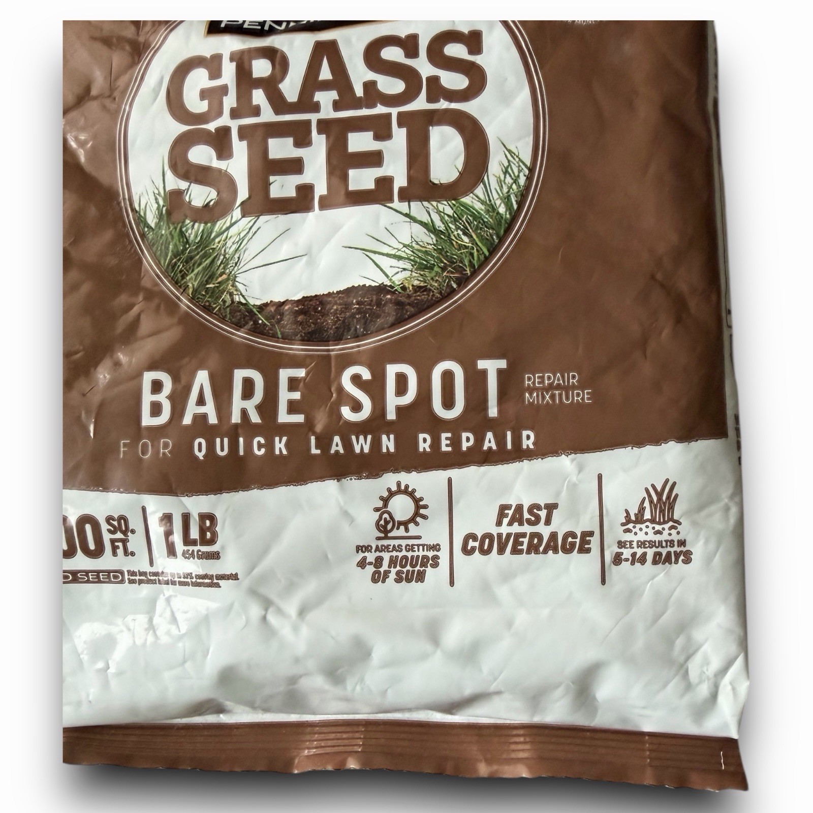 Pennington – Bare Spot Repair – Penkoted Grass Seed Mixture – 1 lb Bag 100sq. ft