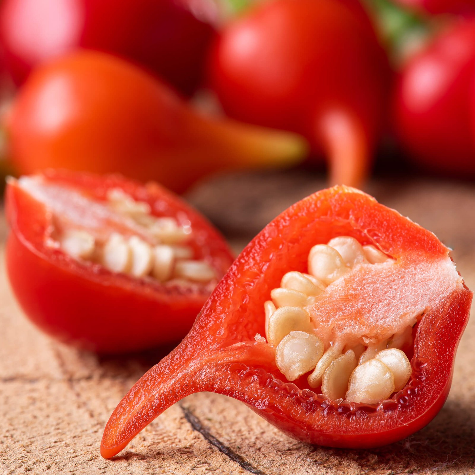 Red Biquinho Pepper Seeds | Brazilian Heirloom | Little Beak | Free Ship | 1283
