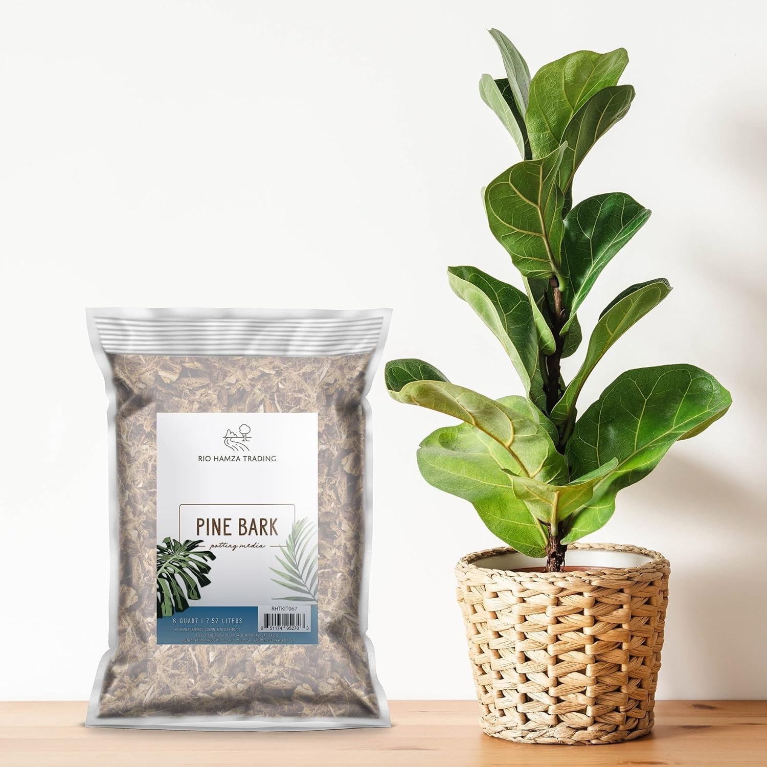 Natural Pine Bark Mulch – Small Chips for Indoor/Outdoor Use=