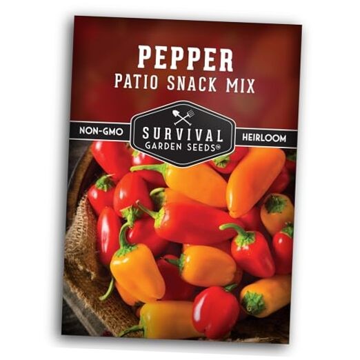 Patio Snack Mix Mini Sweet Pepper Seeds for Planting | Compact Lunchbox-Style 1