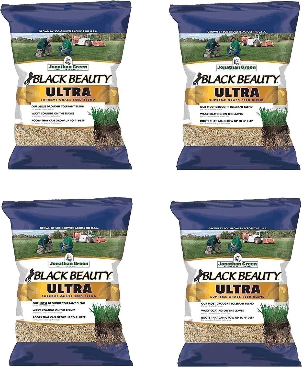 Jonathan Green Black Beauty Ultra Grass Seed, 25 Lb (4 Pack)