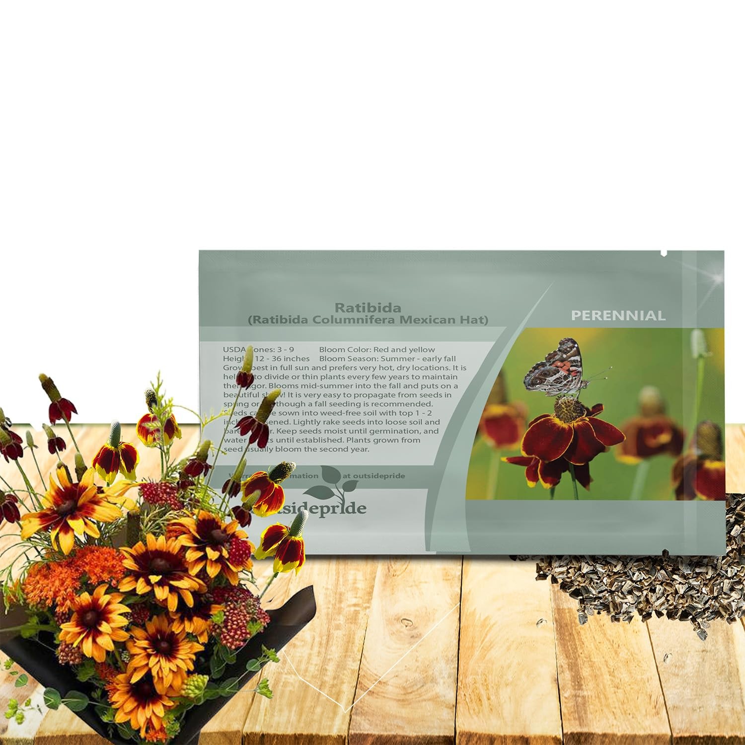 Mexican Hat Ratibida Seeds – 5000 Pcs Perennial Sombrero-Shaped Blooms, Hardy…