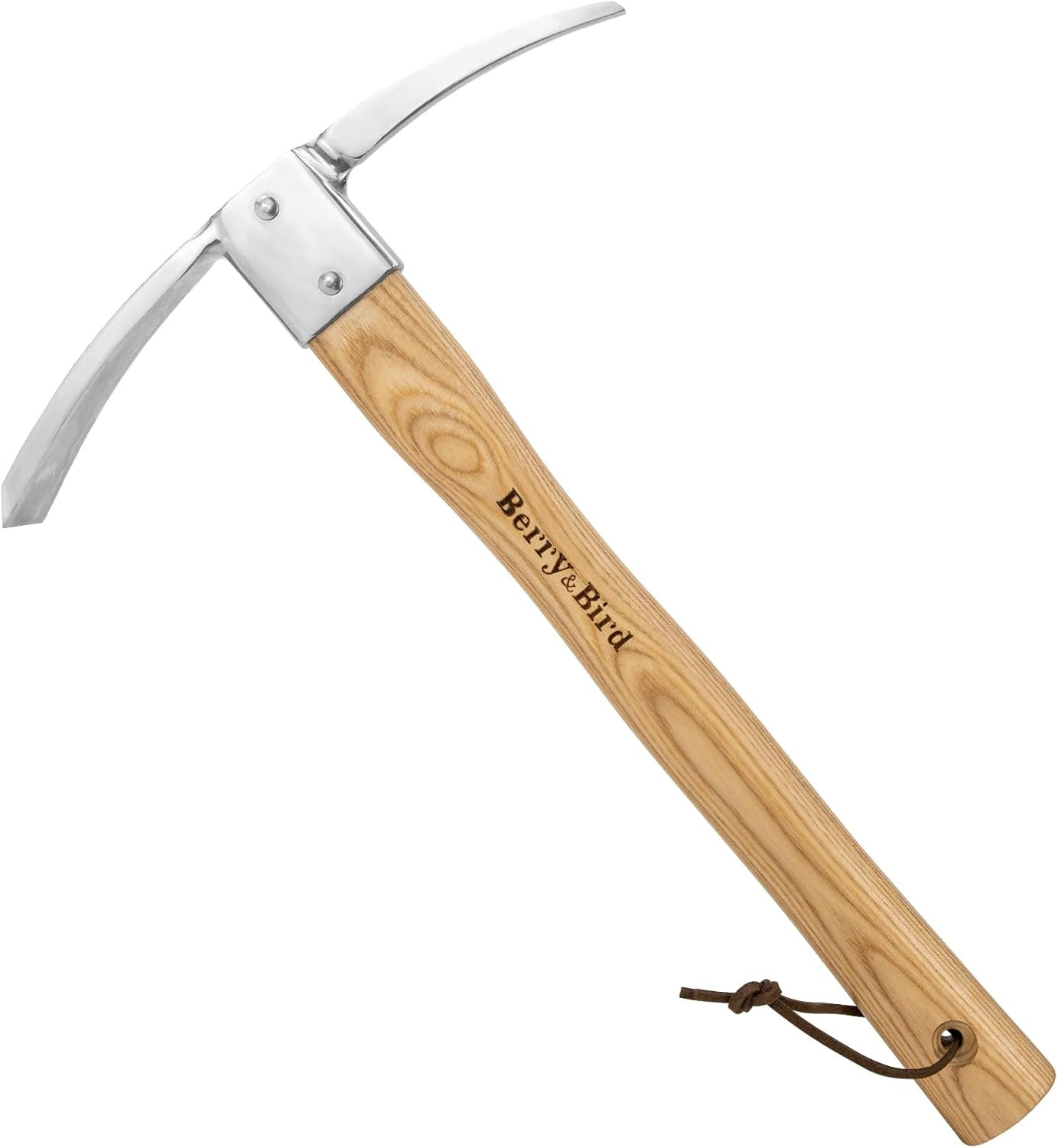 Berry&Bird Gardening Pick Axes, Stainless Steel Pickaxe Mattock Hoe with Wooden