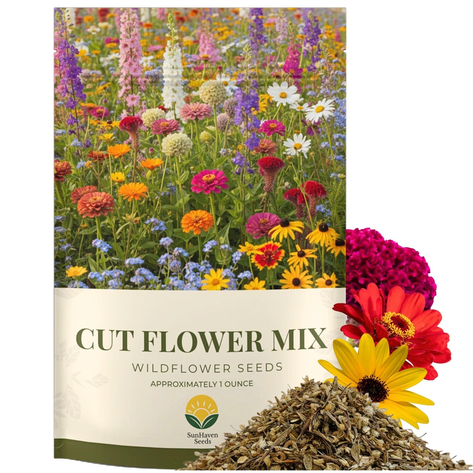 Cut Flower Garden Seed Mix – 15,000+ Non-GMO Seeds for Bouquets & Cutting