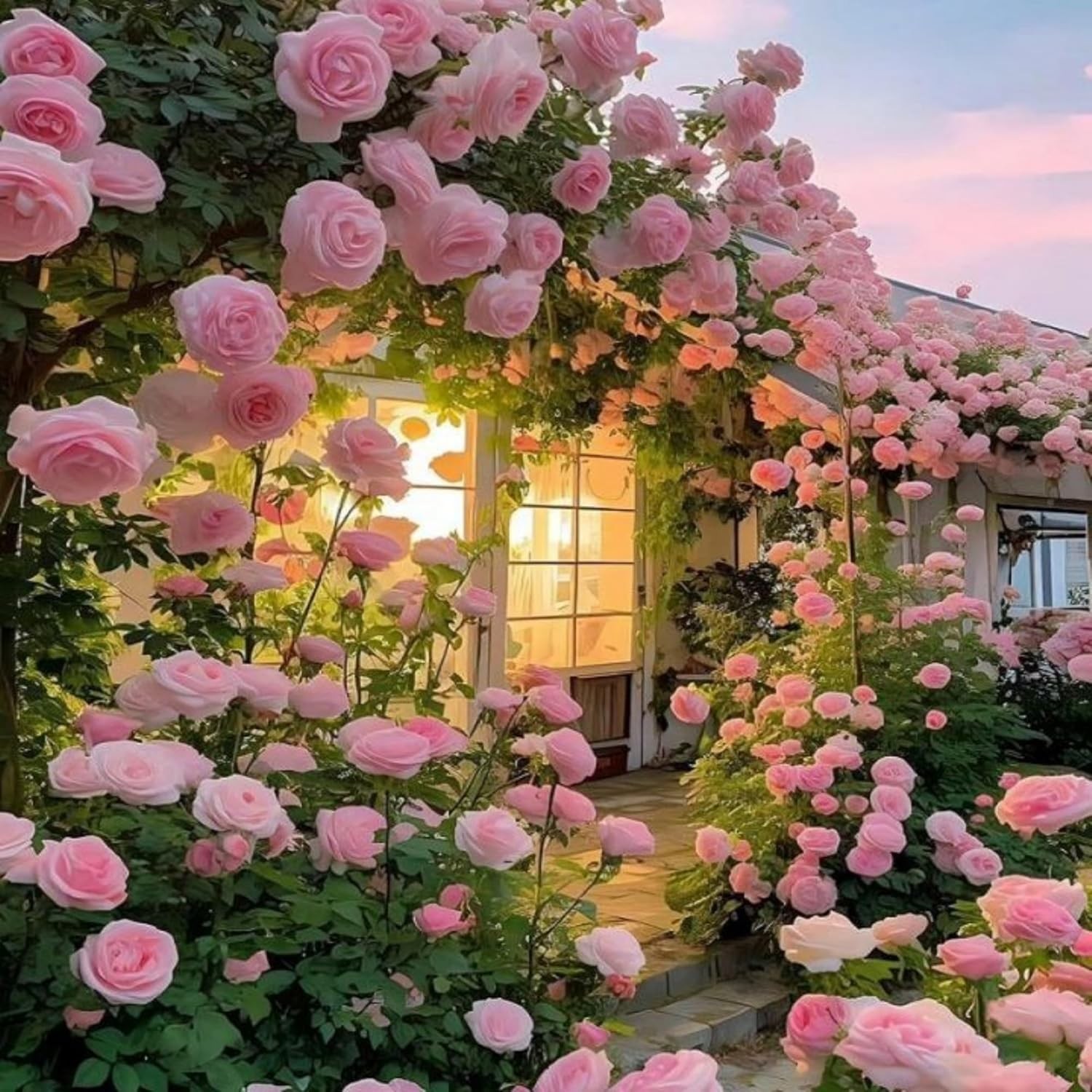 300+ Climbing Rose Seeds for Planting – Rare Mixed Climbing Rose Rosa Bush Vine