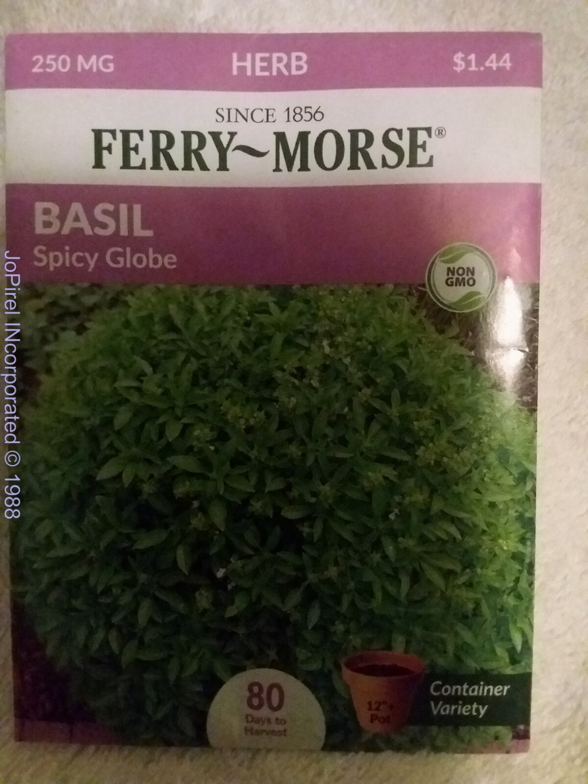 Basil Herb 250-300Mg Seeds NON-GMO – Ferry Morse 12/22