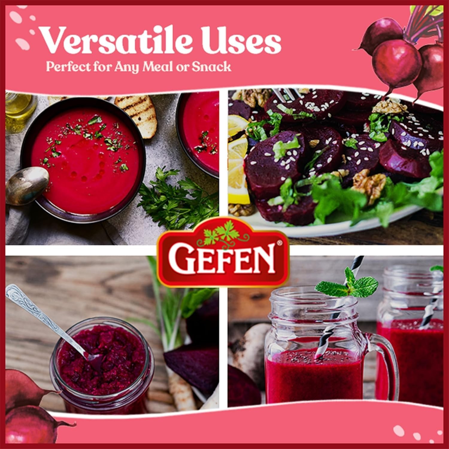 Healthy & Convenient Red Beets – 3 Pack (1.1 lb), Ideal for Quick Meals & Travel