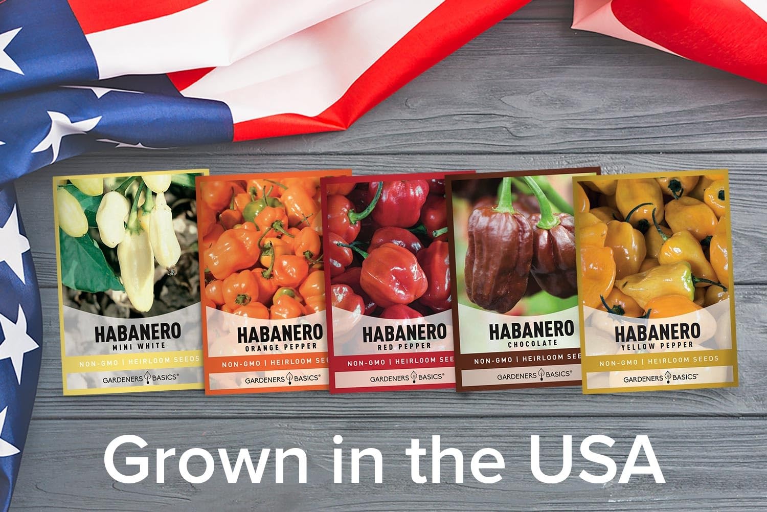 , Habanero Pepper Seeds for Planting 5 Varieties Pack Hot Pepper Seeds, Red,…