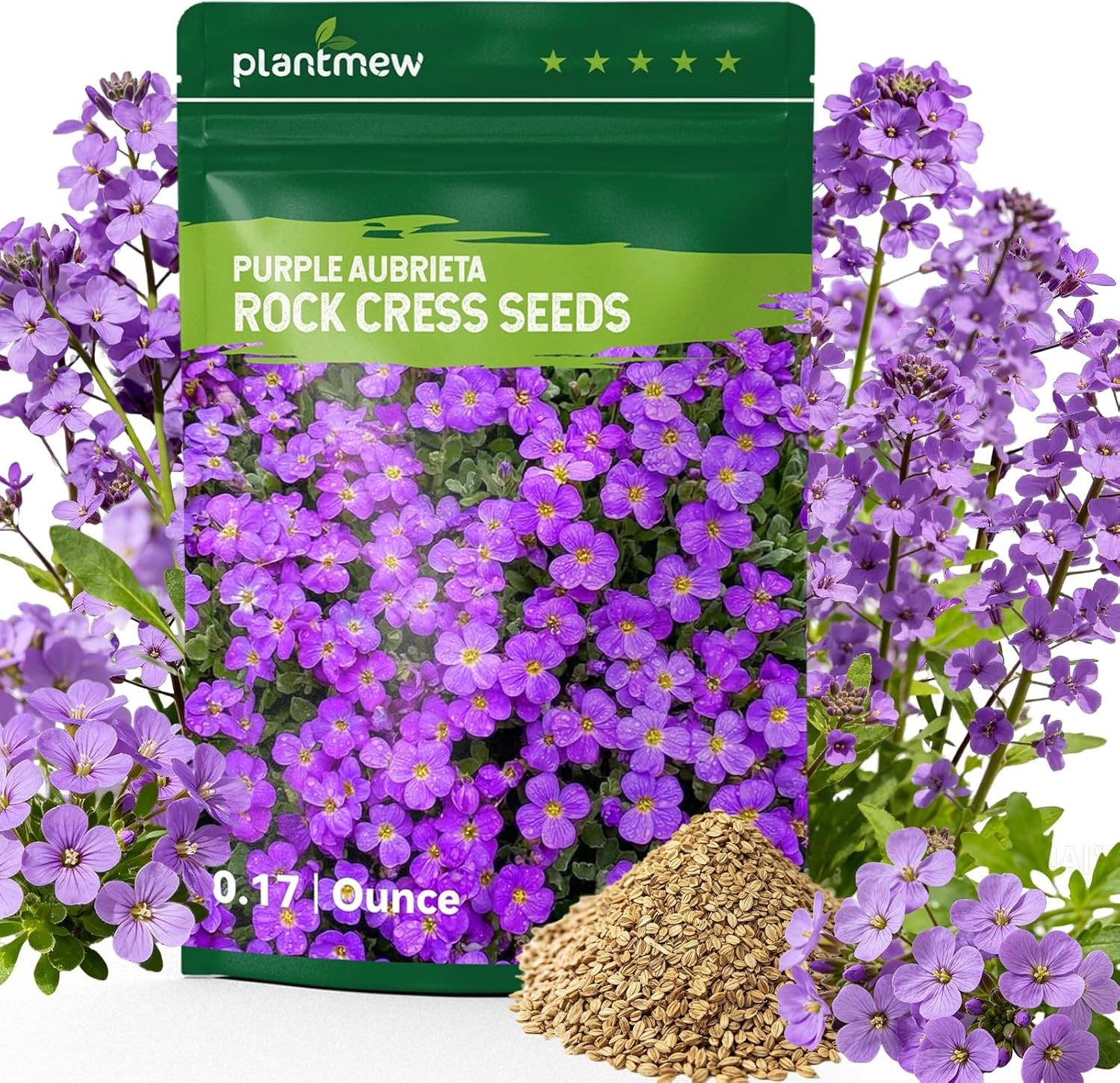 Perennial Ground Cover Flower Seeds: 800+ Purple Aubrieta for Pollinator Gardens