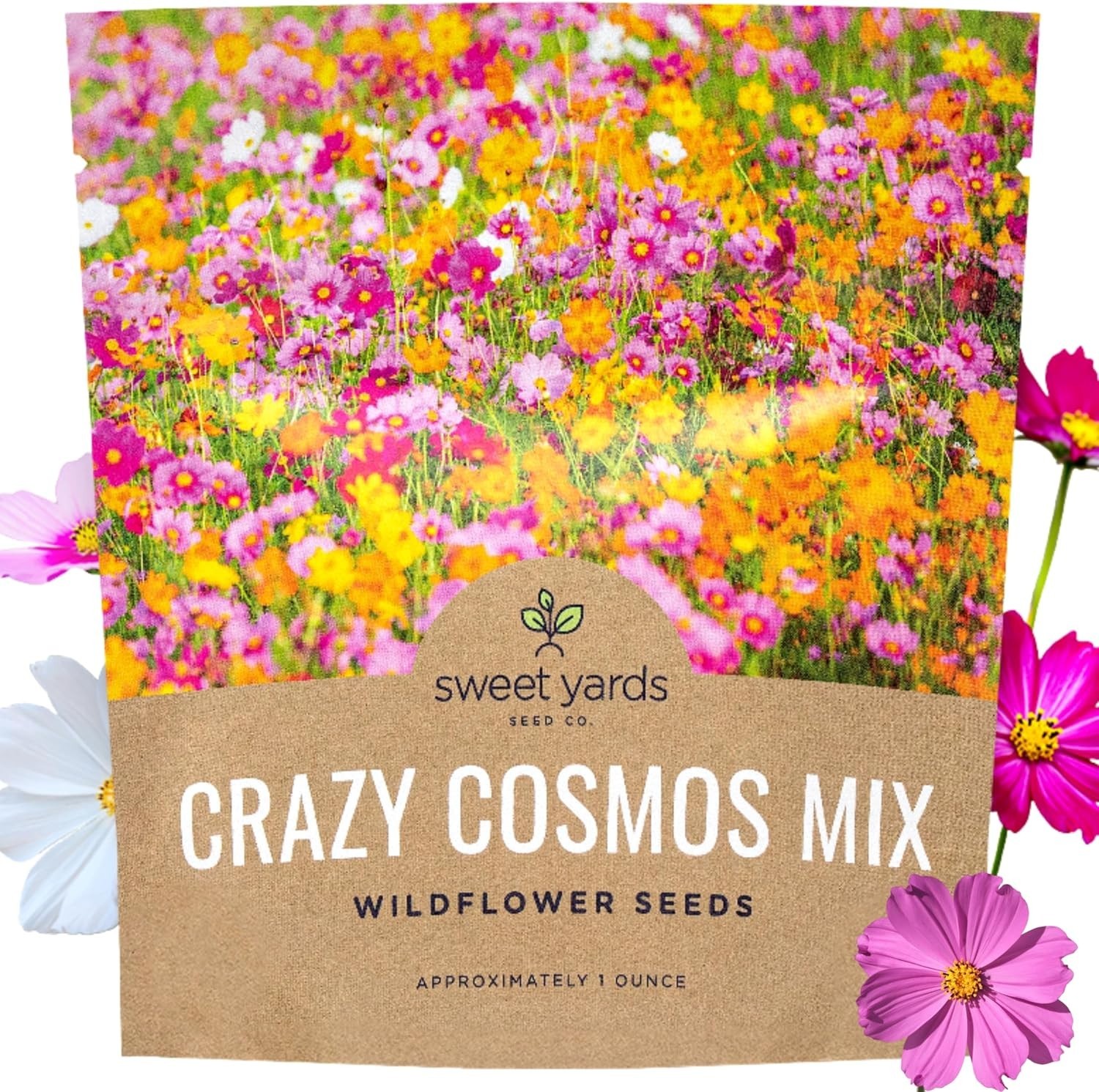 Cosmos Wildflower Seeds Mix – Bulk 1oz Packet
