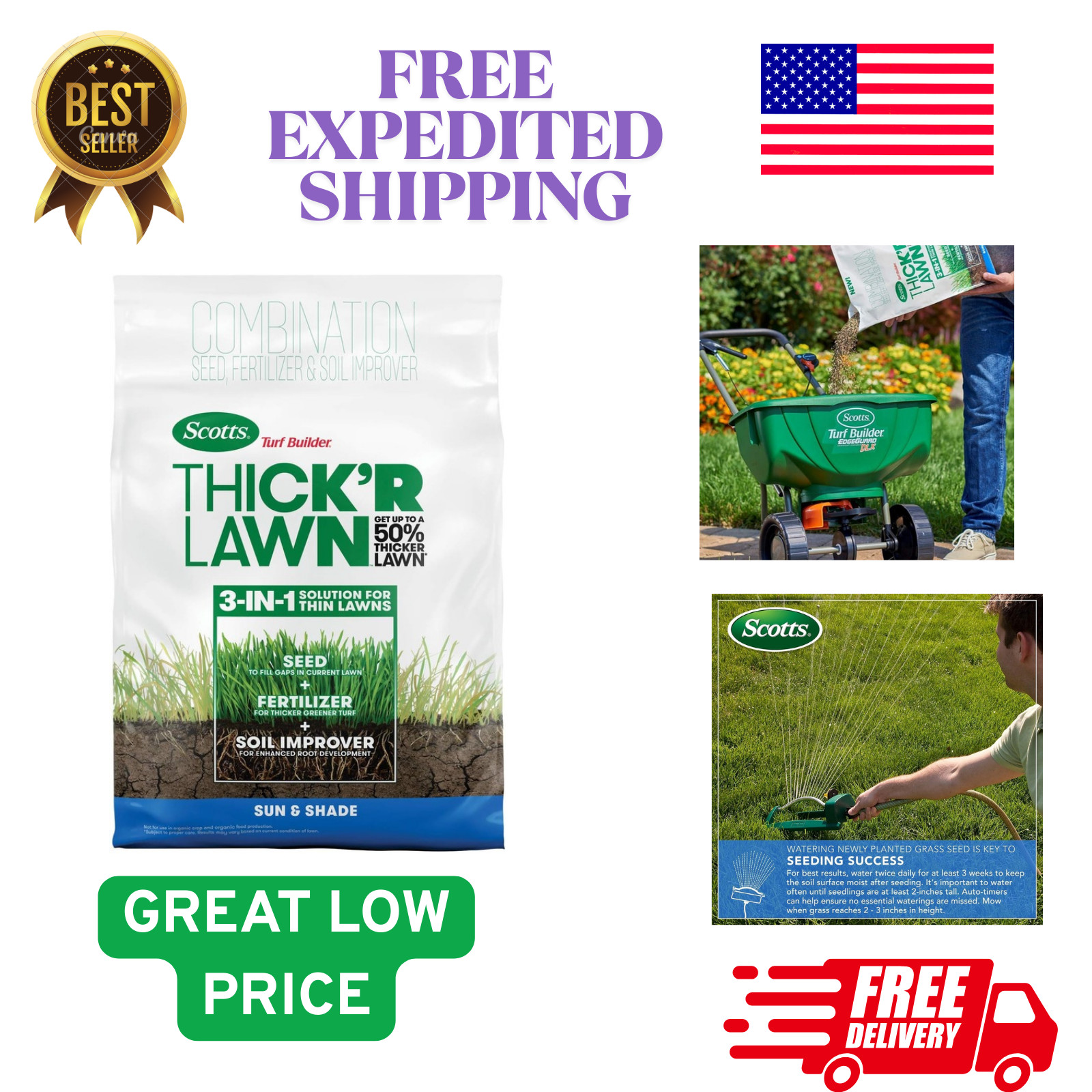 Scotts Turf Builder Thick’R Lawn Sun & Shade 12 lb.