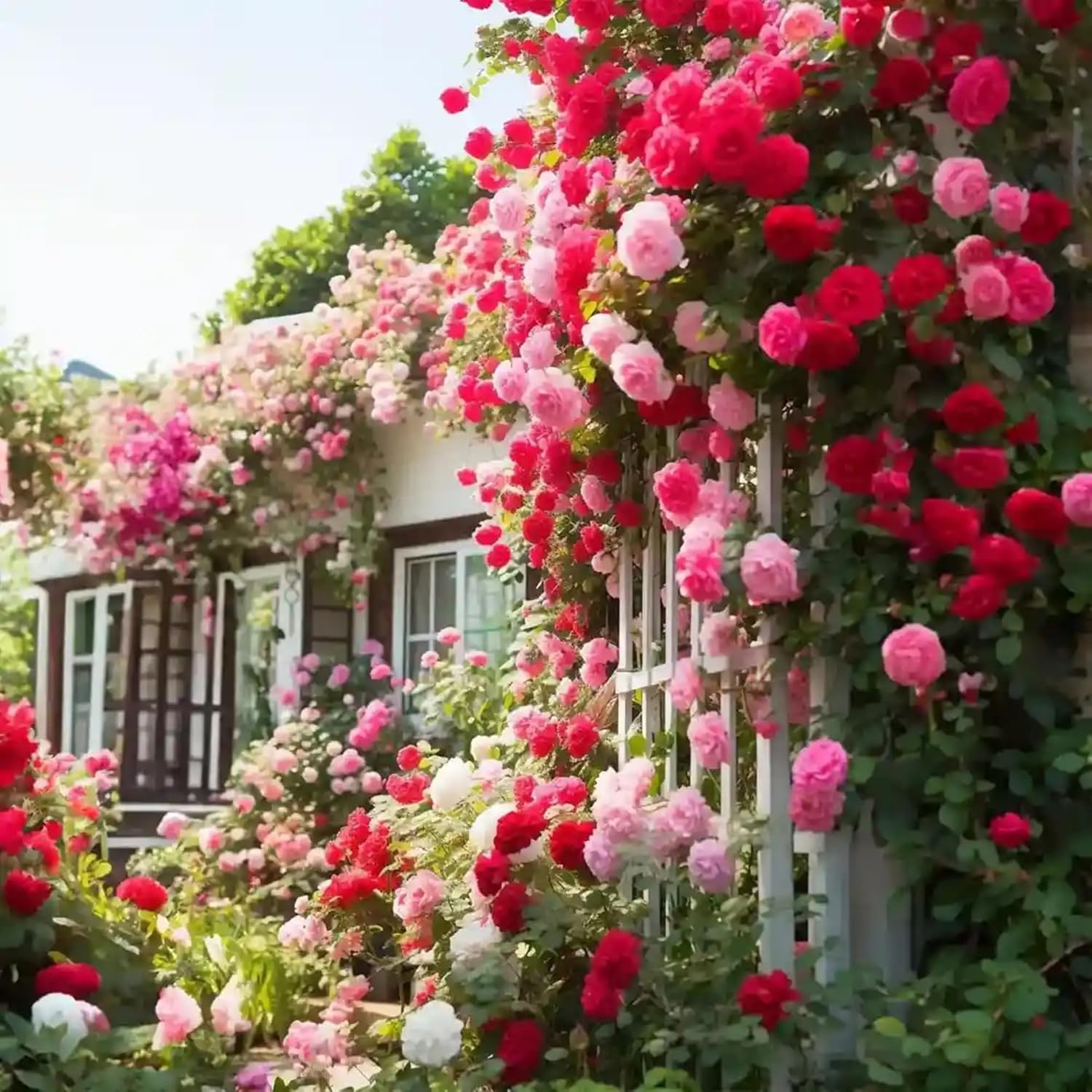 300+ Climbing Rose Seeds for Planting – Rare Mixed Climbing Rose Rosa Bush Vine