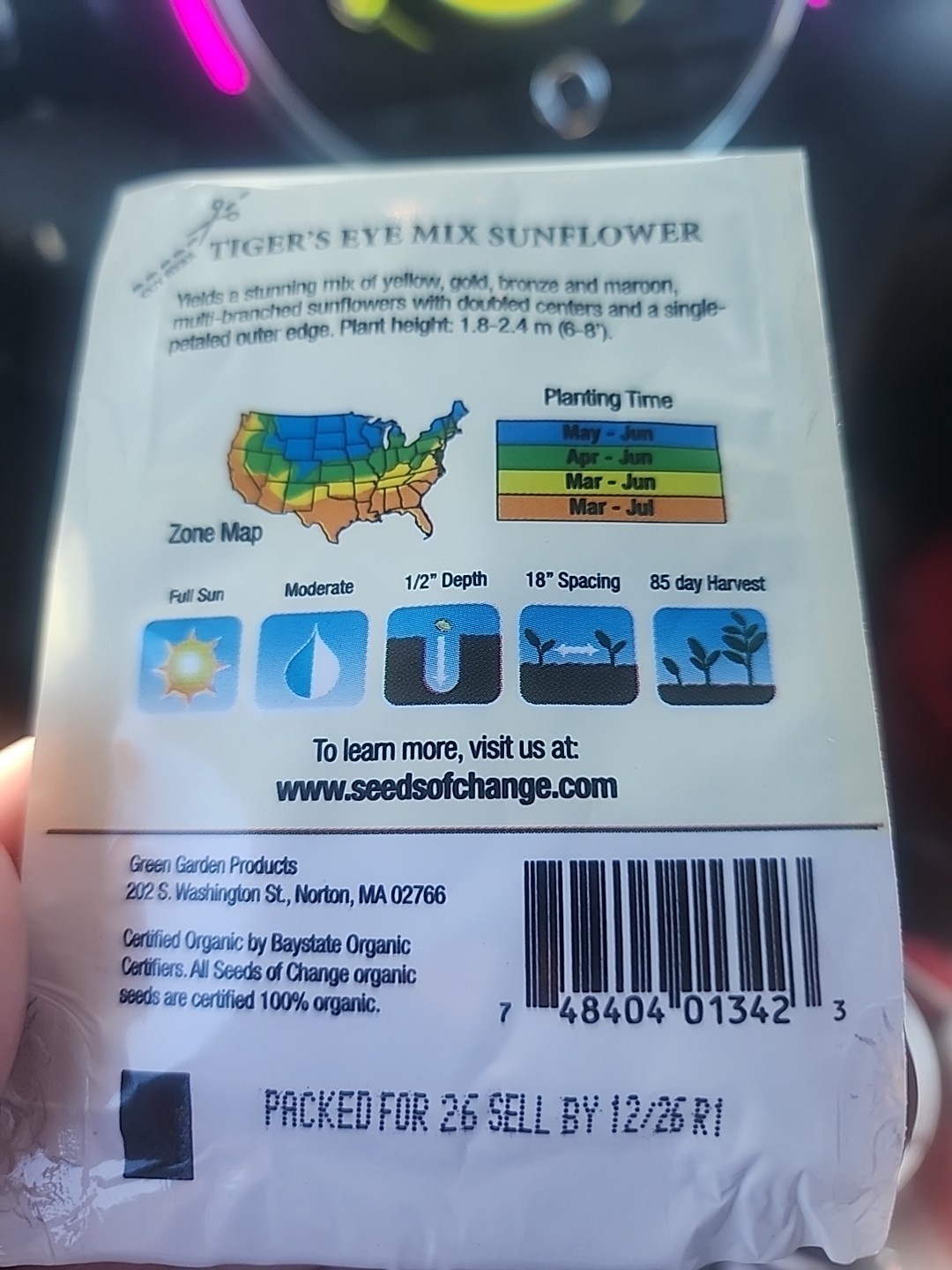 Seeds Of Change Tiger’s EYE mix Sunflower Organic