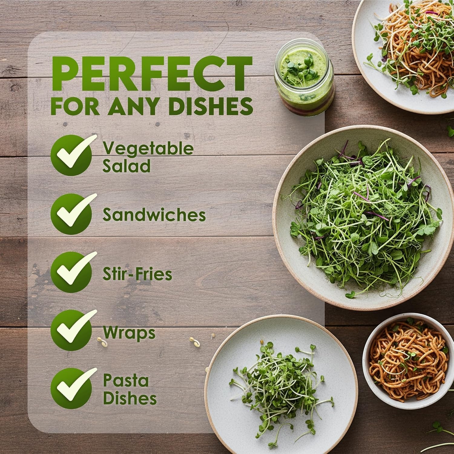 Nature Jim’s Sprouts Organic Salad Mix – Non-GMO Microgreen Seeds, Perfect fo…