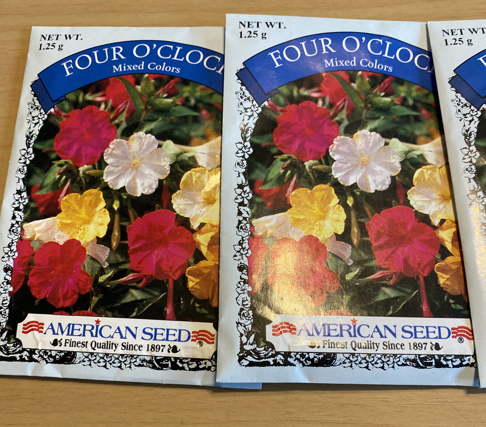 Four O’Clock – Mix colors lot of 5 packaged for 2022 American seed new