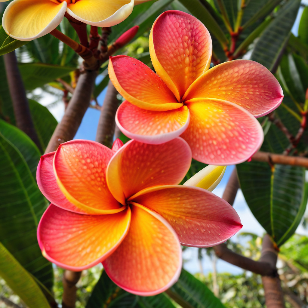 5 Orange Salmon Plumeria Seeds Plants Flower Hawaiian Flowers Perennial Seed