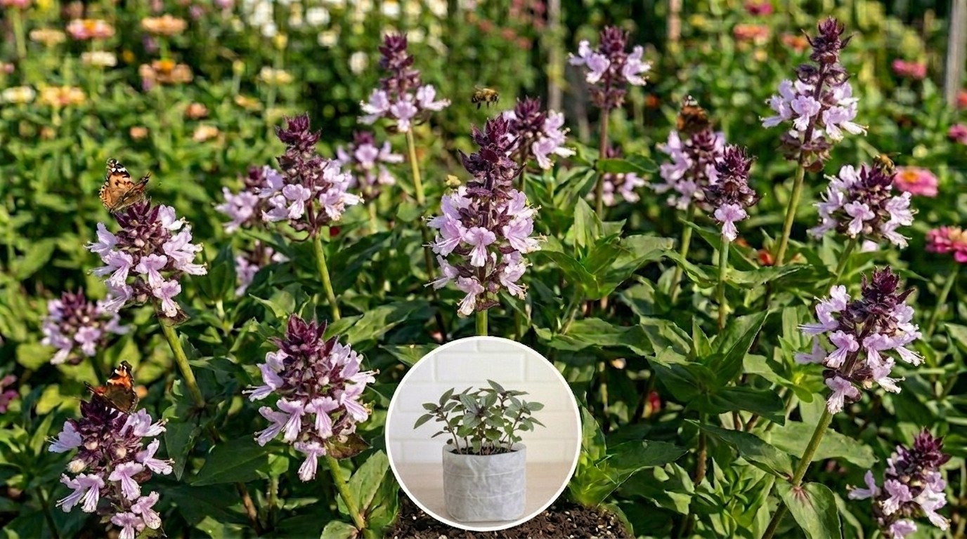 Licorice Basil- SEED SNAIL-Heirloom- Packed with seeds and ready to grow!