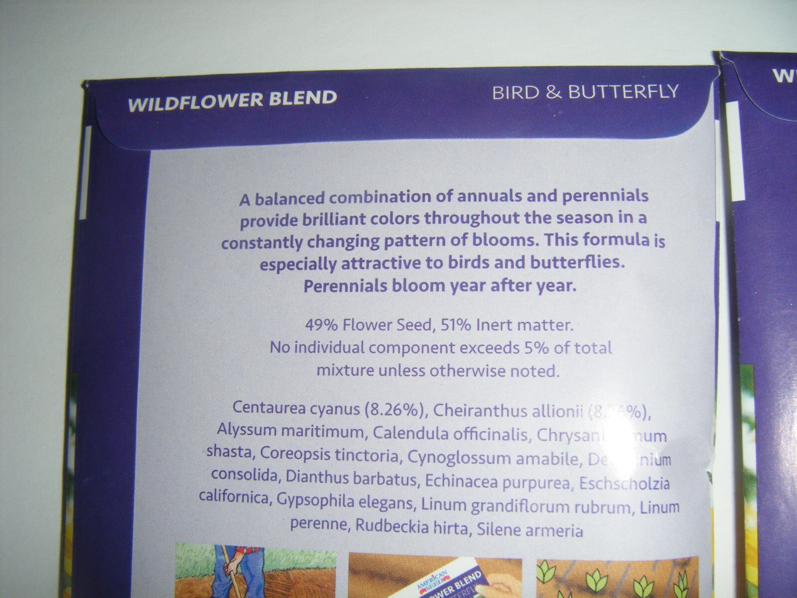 2- 14g Packs Humming bird Butterfly WILDFLOWER Mix seeds Hugh Variety of Flowers