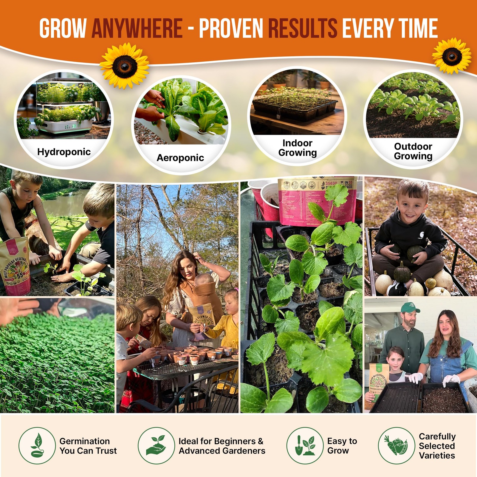 25 Summer Vegetable & Fruit Seeds Variety Pack 1,870+ NonGMO Heirloom Veggie…
