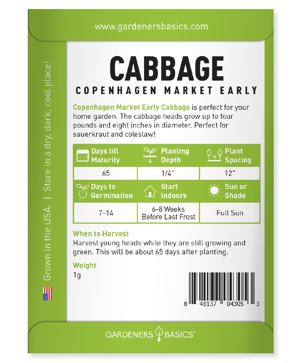 Copenhagen Market Early Cabbage Seeds
