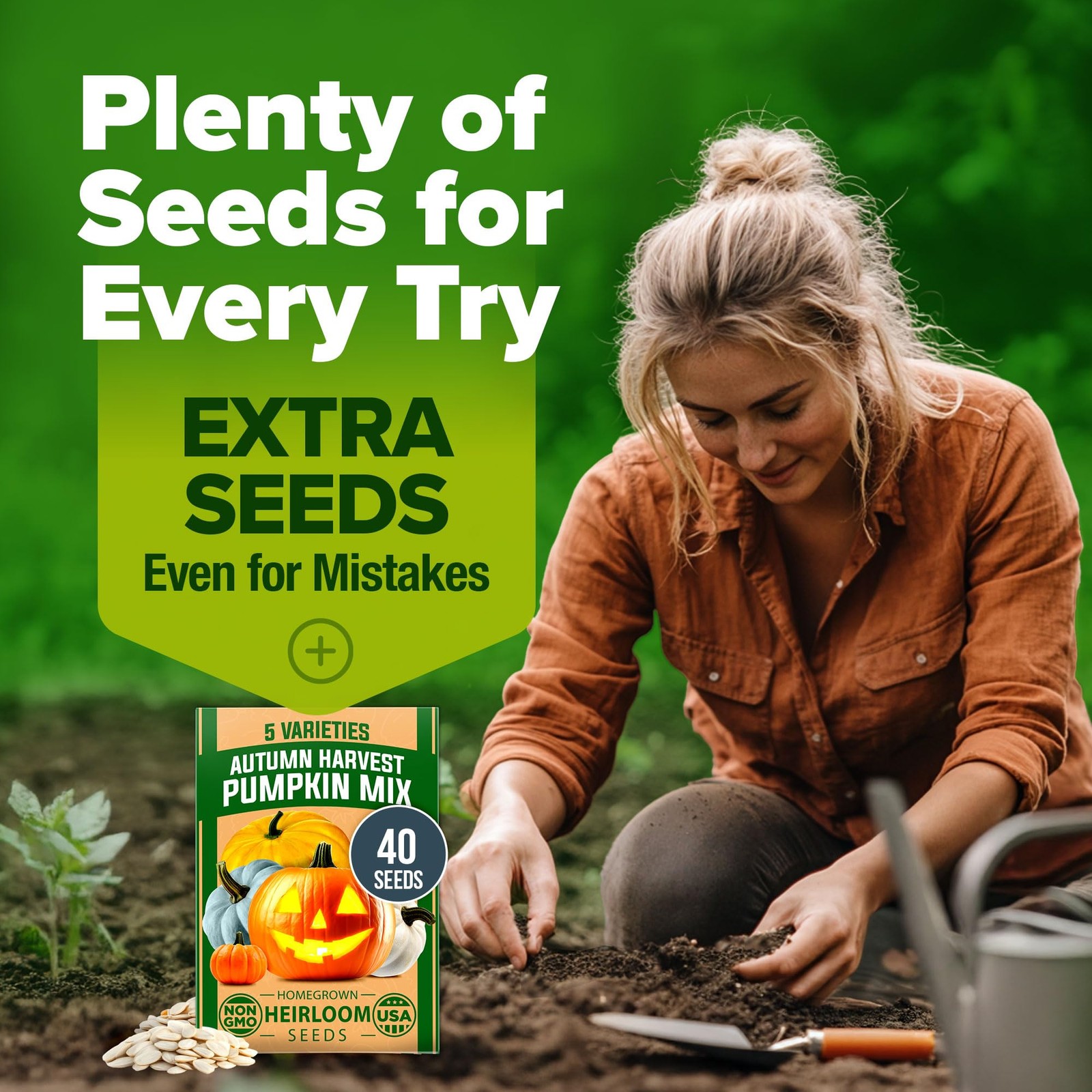 Pumpkin Seeds 5 Variety Mix 40+ Heirloom NonGMO, High Germination, Connecticu…