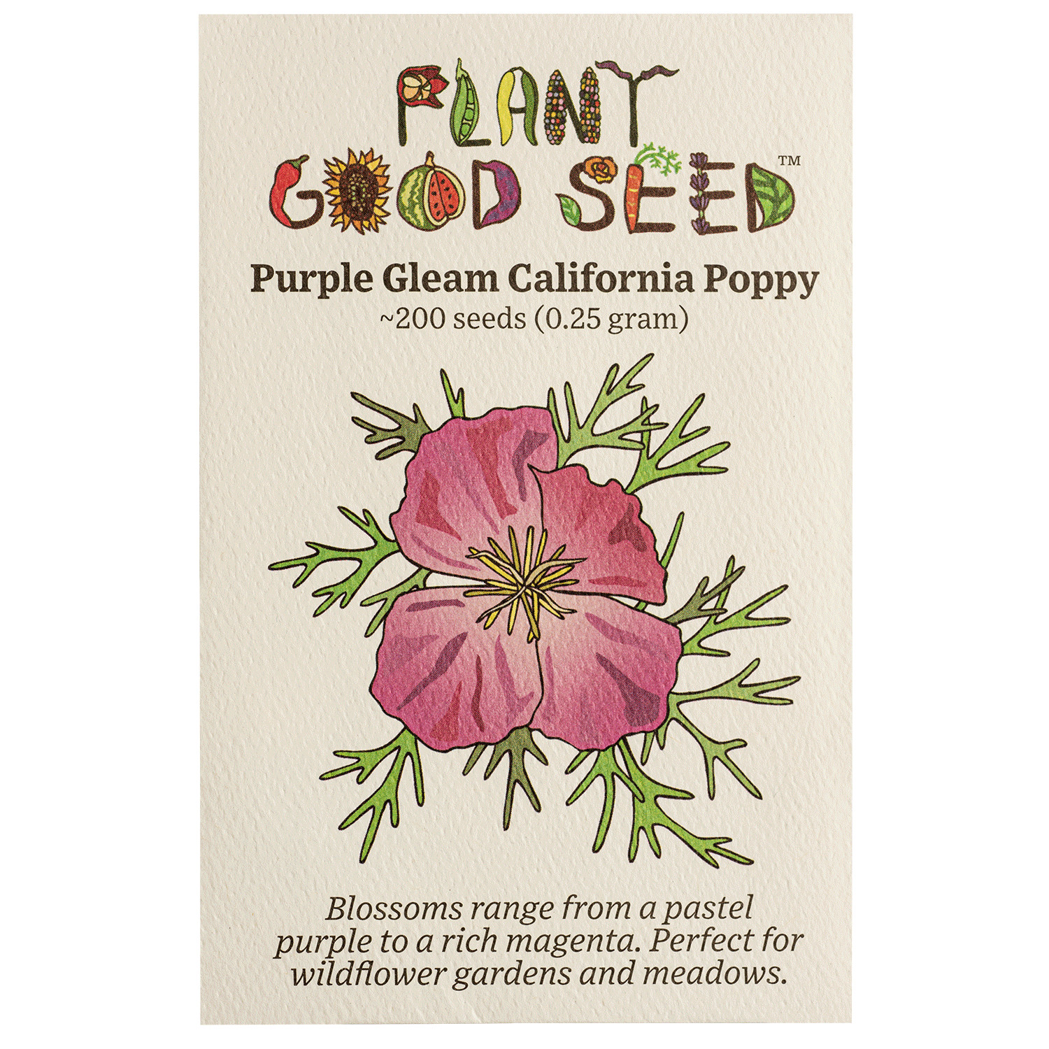 Purple Gleam California Poppy Seeds