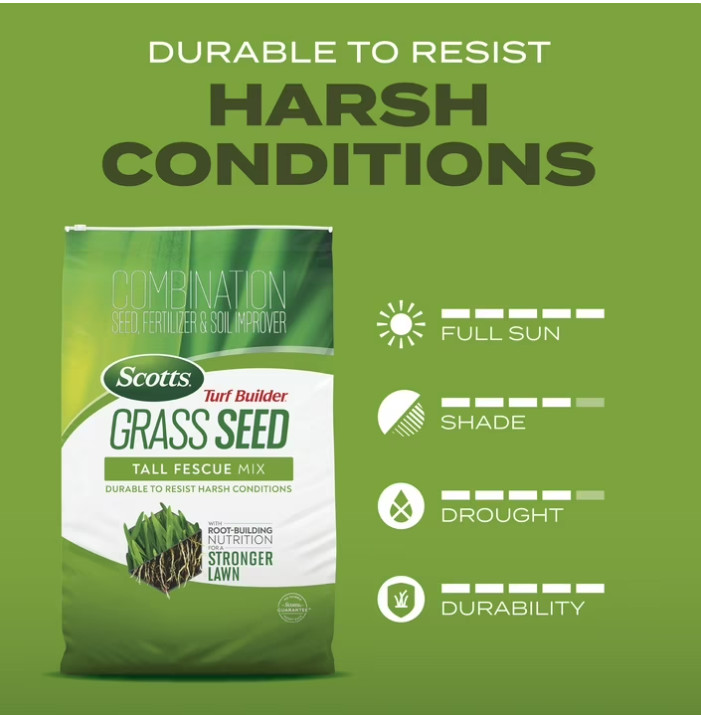 Scotts Turf Builder Grass Seed Tall Fescue Mix, 2.4 lbs.