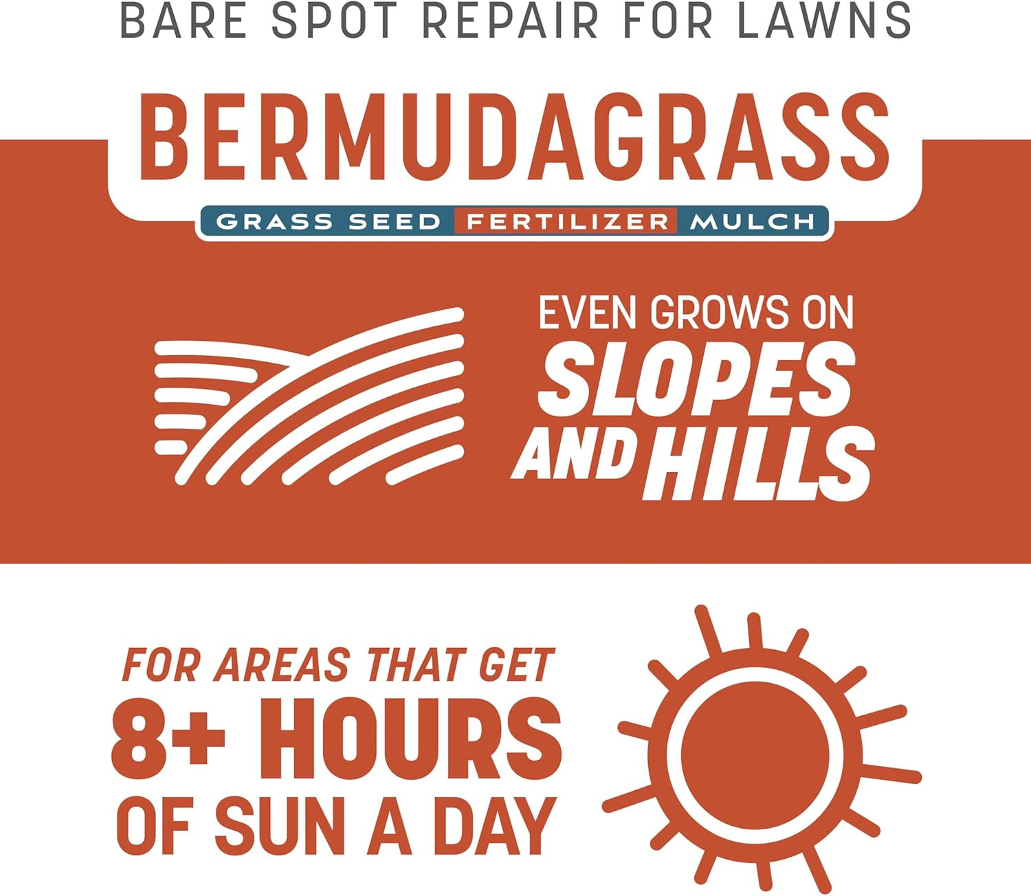 Smart Patch Bermudagrass 5Lb 100 Sq. Ft. Grass Seed Bare Spot Repair with Mulch
