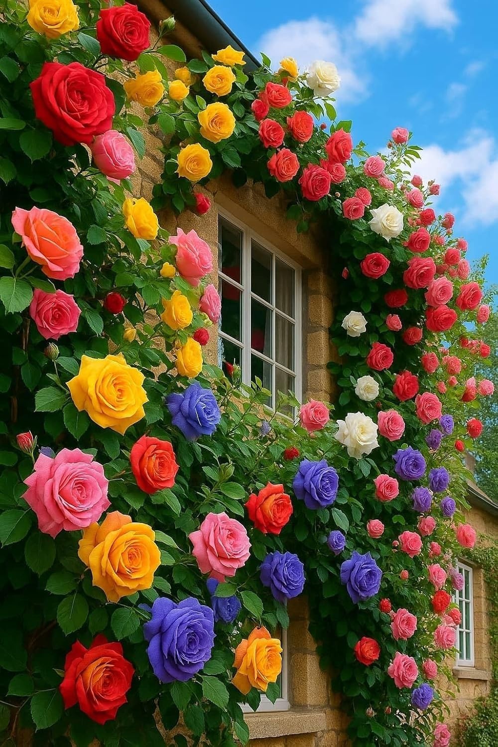 200+ Climbing Rose Seeds Mixed 6 Color – Non-GMO Vine Flower for Garden Decor…