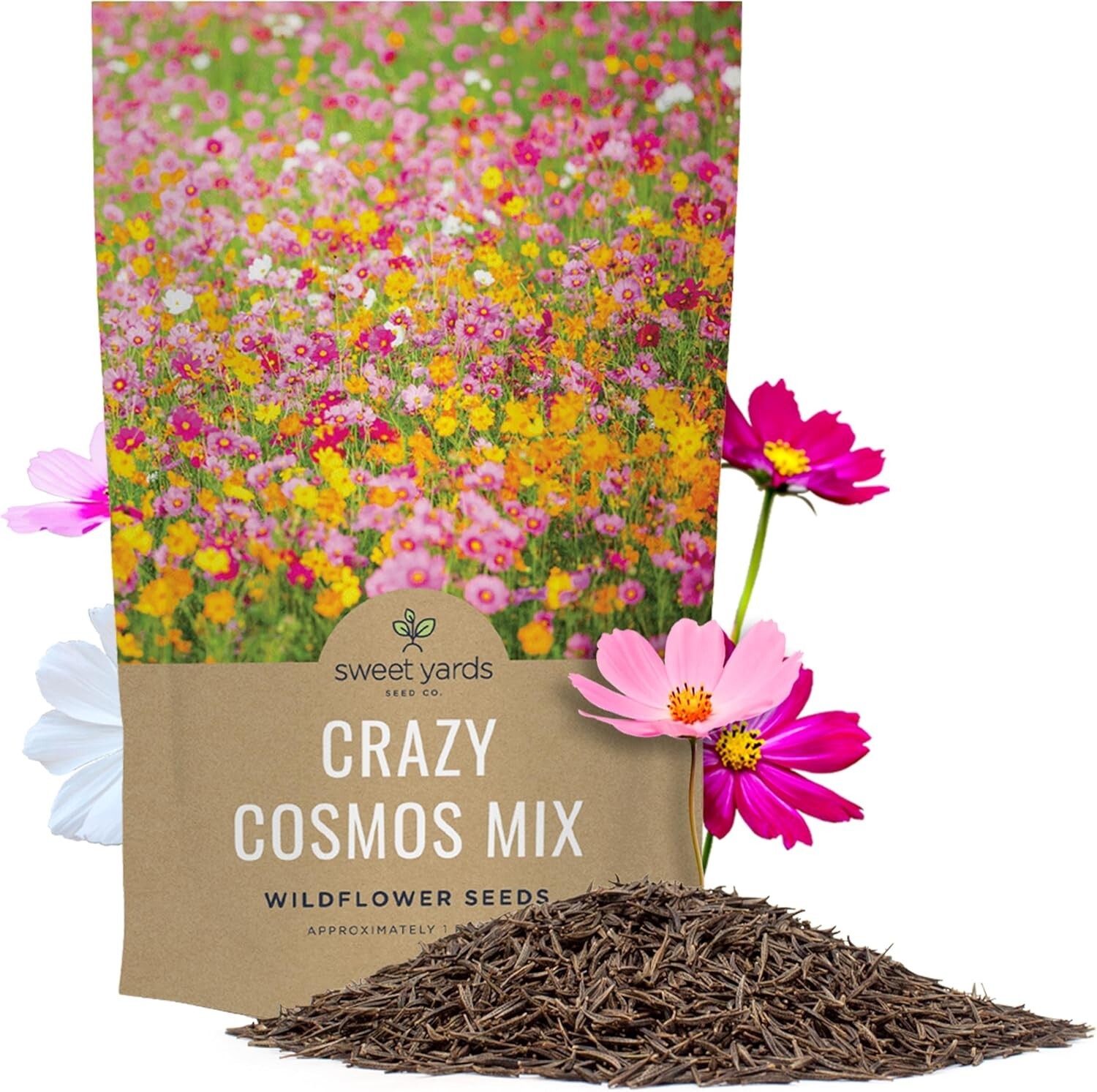 Vibrant Crazy Cosmos Seeds – 1 lb Bag for Colorful Gardens, Over 80,000 Seeds