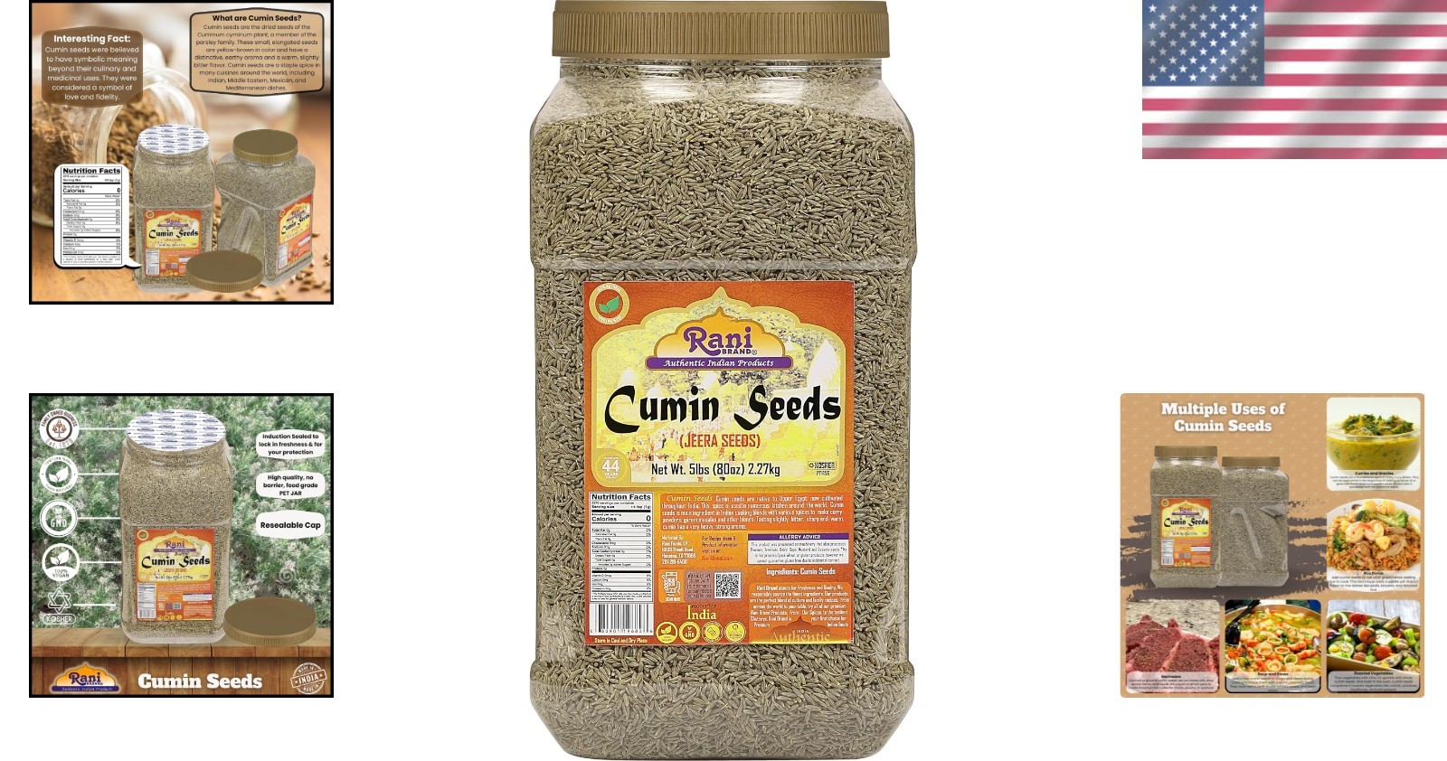 Gluten Friendly Cumin Seeds 80oz Indian Spice