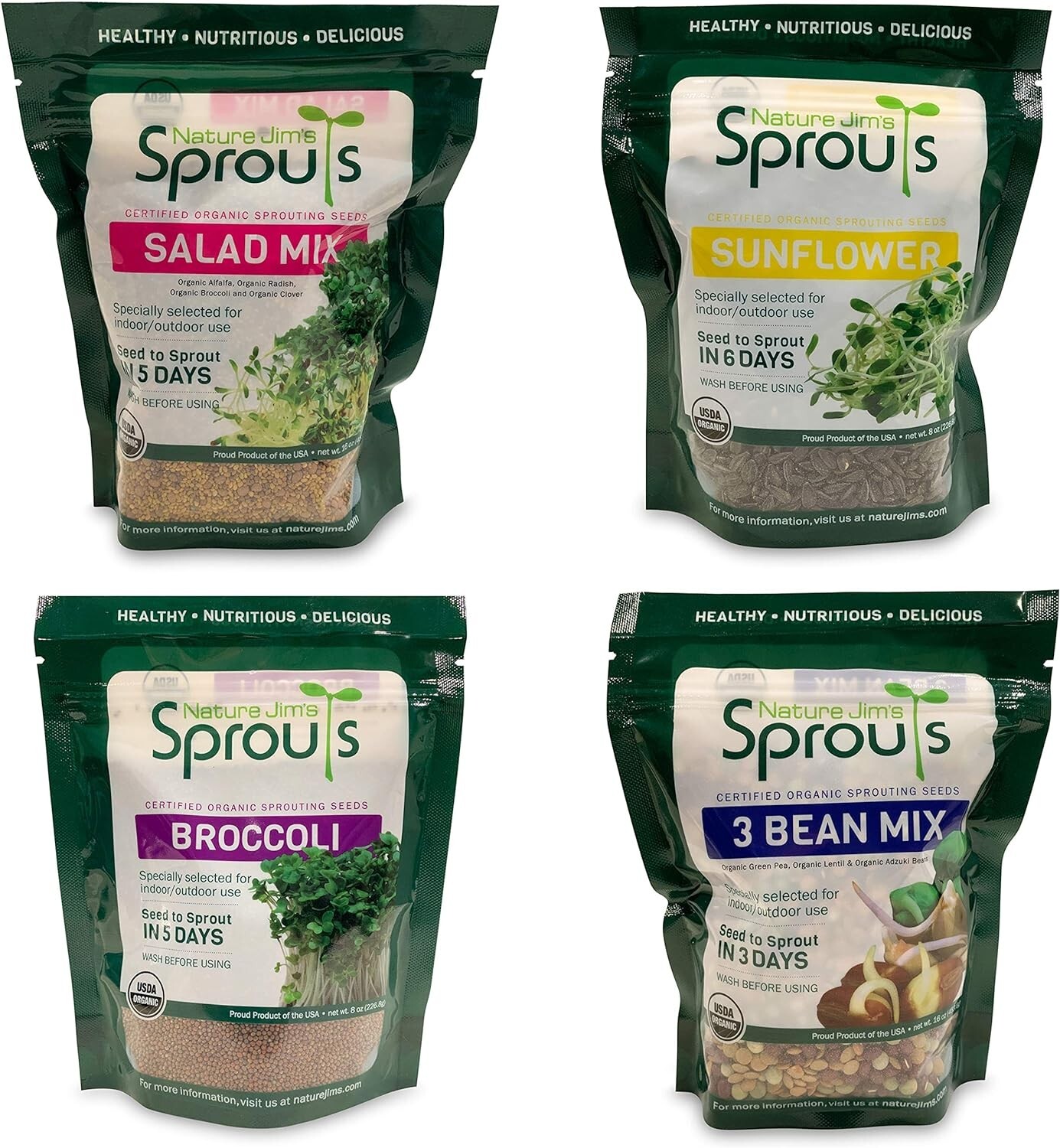 8oz Organic Broccoli Sprouting Seeds for Indoor/Outdoor Use – Nutrient-Packed
