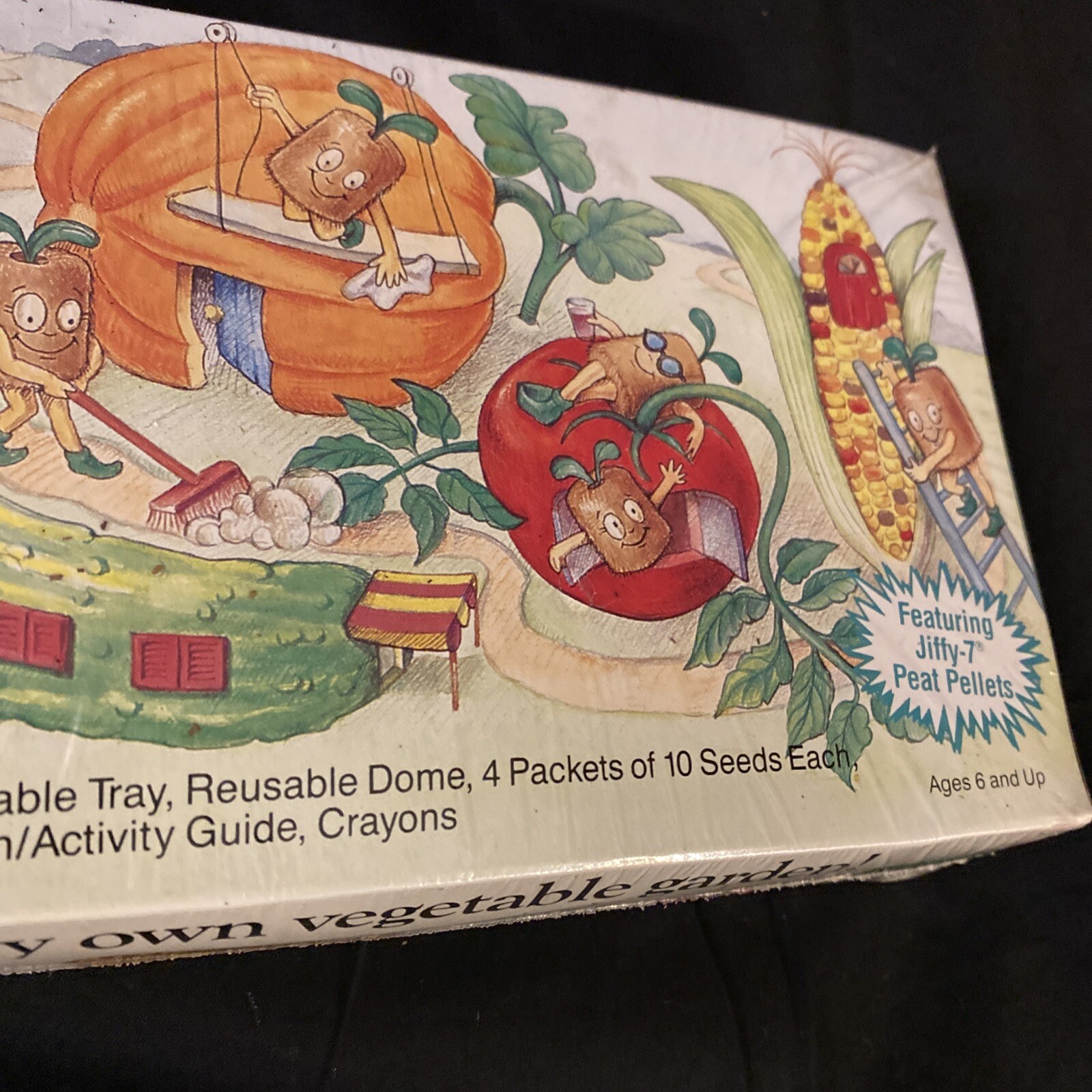 RARE NOS Vegetable Village by Carefree Kids Garden Kit Jiffy Batavia IL Vintage