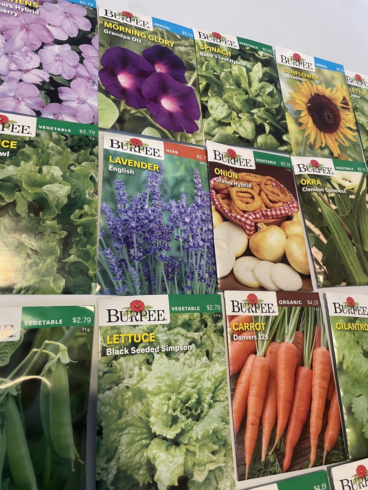 Garden Seeds Lot of 22 Packs of Burpee Vegetable & Herbs Dated 2021