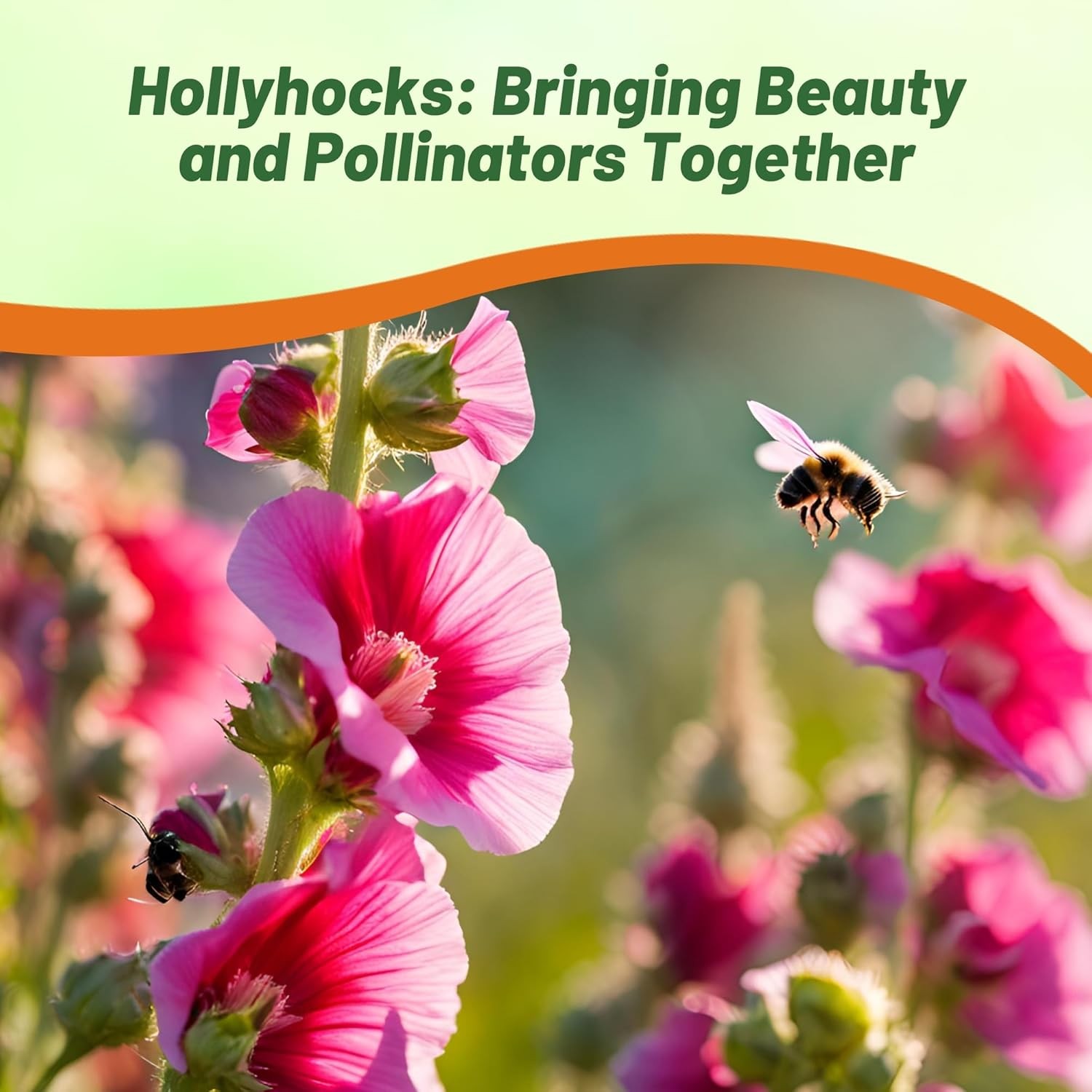 1000 Seeds Hollyhock Seeds – Hollyhock Alcea Rosea Indian Spring Flower Seed