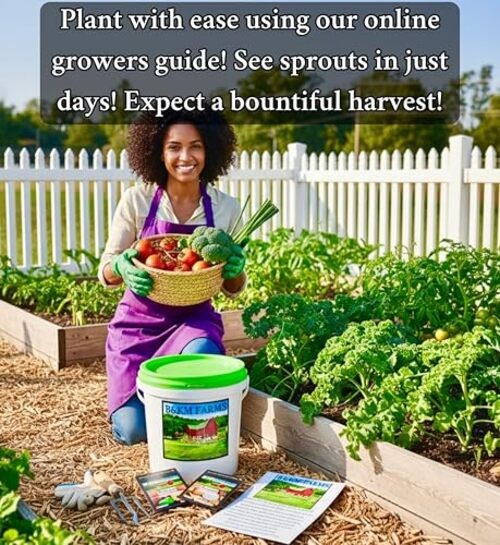 20,000+ Survival Seed Kit 5+ Year Supply. 30 Fruit & Vegetable Non-GMO