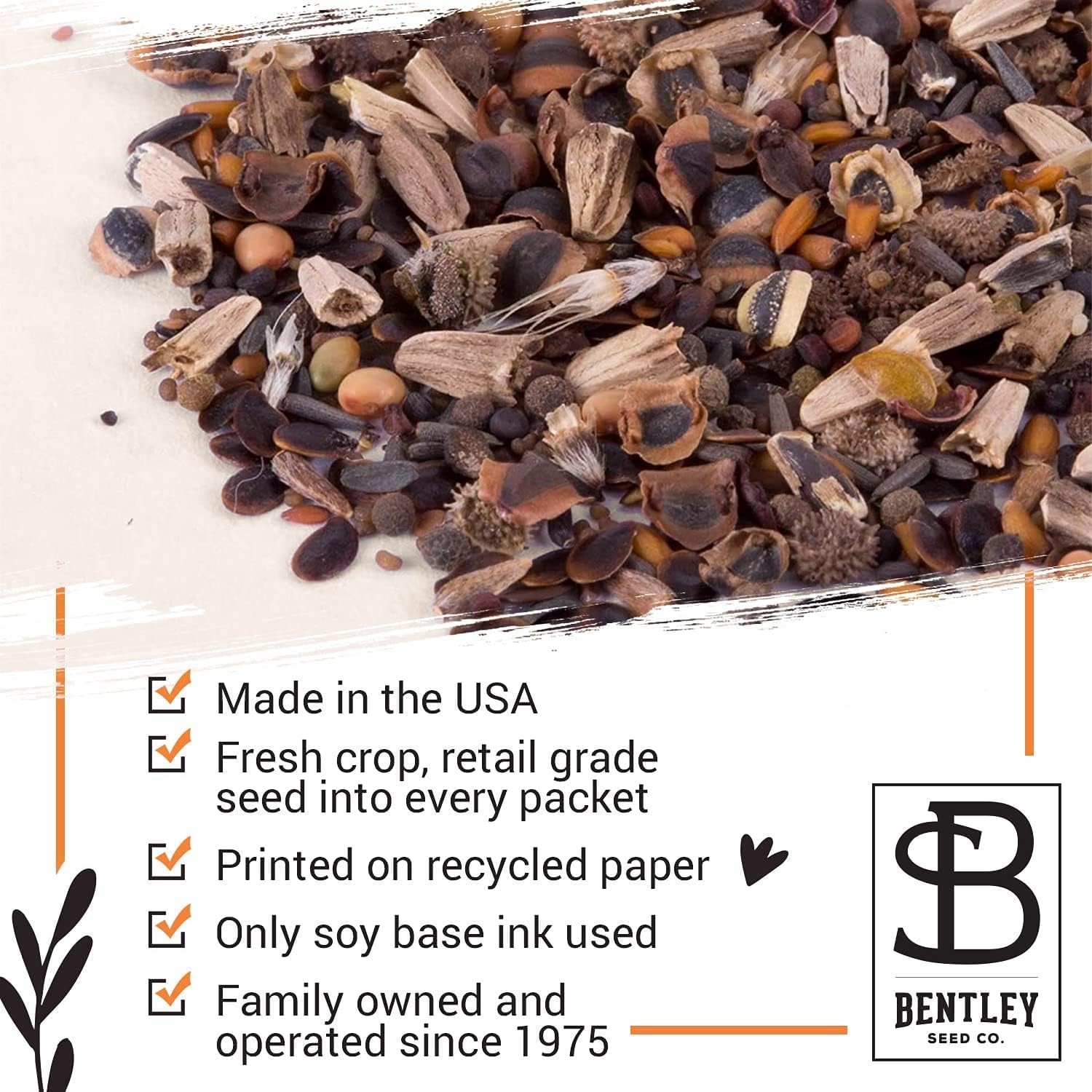 Bentley Wildflower Pollinator Mix, 25 NonGMO Packets for Garden Planting, Non…