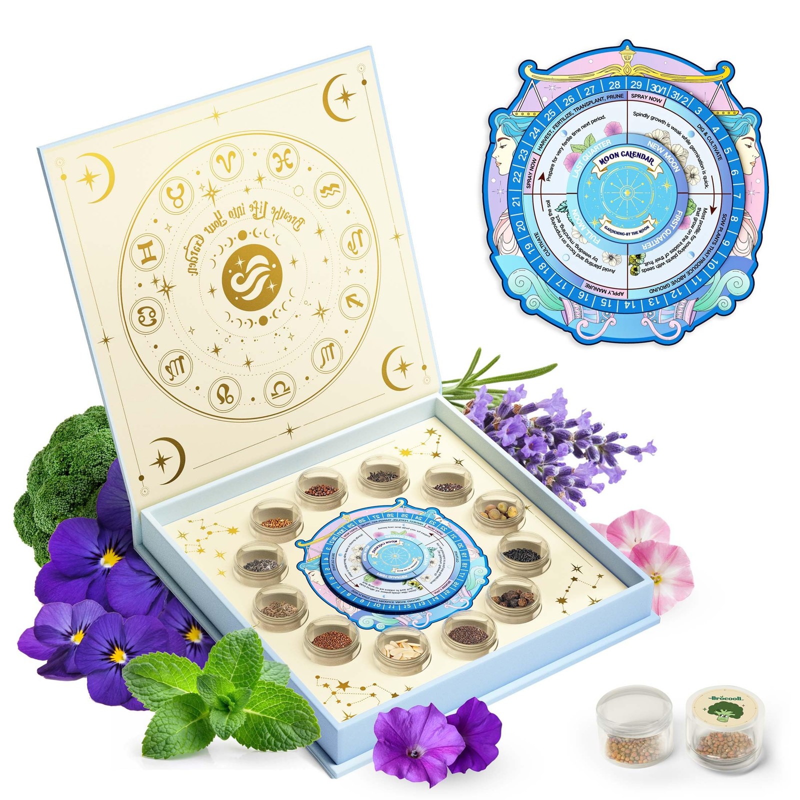 Lush&Dew Zodiac Garden Seed Bank, Gardening Gifts for Women Men, 12 Varieties…