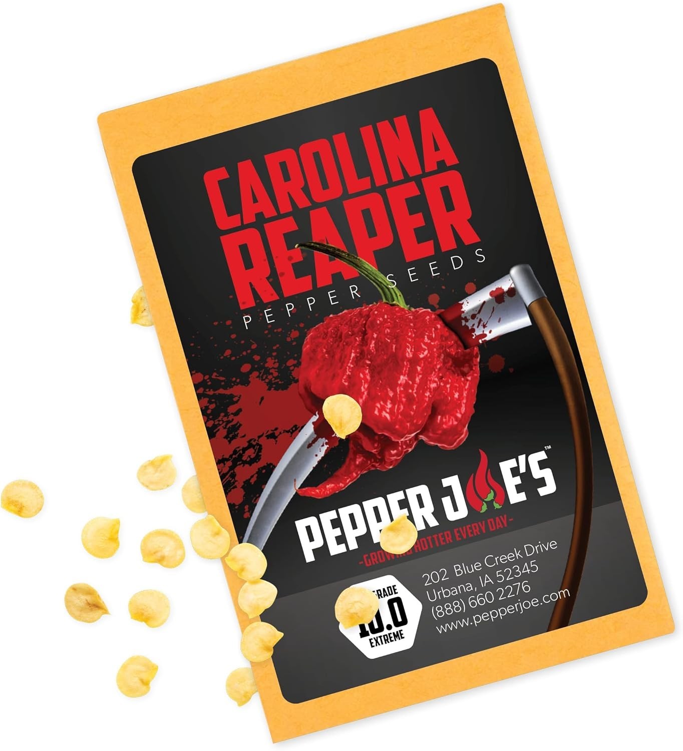 Hand-Harvested Carolina Reaper Seeds – 10+ Pack for Hot Pepper Lovers