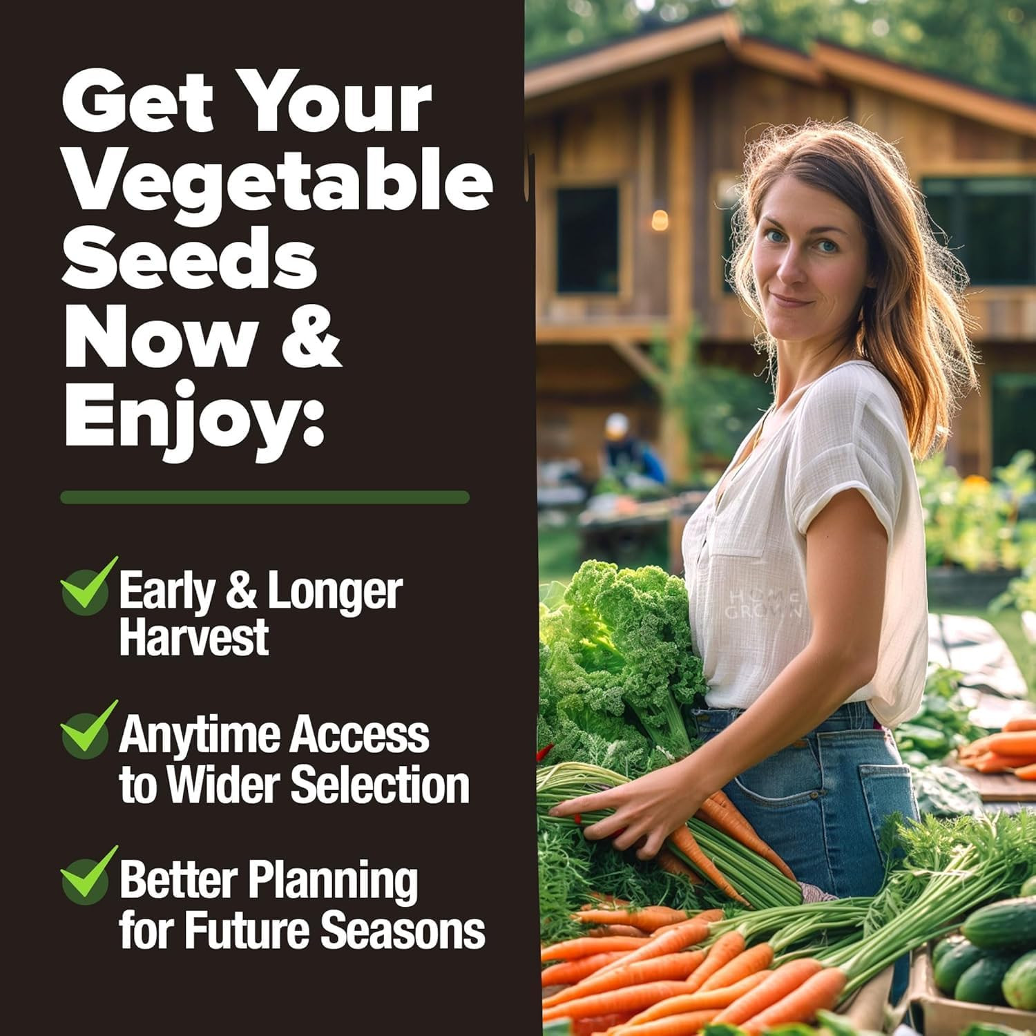 10 Variety Seed Vault 5,700+ USA Grown Heirloom Non-Gmo Vegetable Seeds for Plan