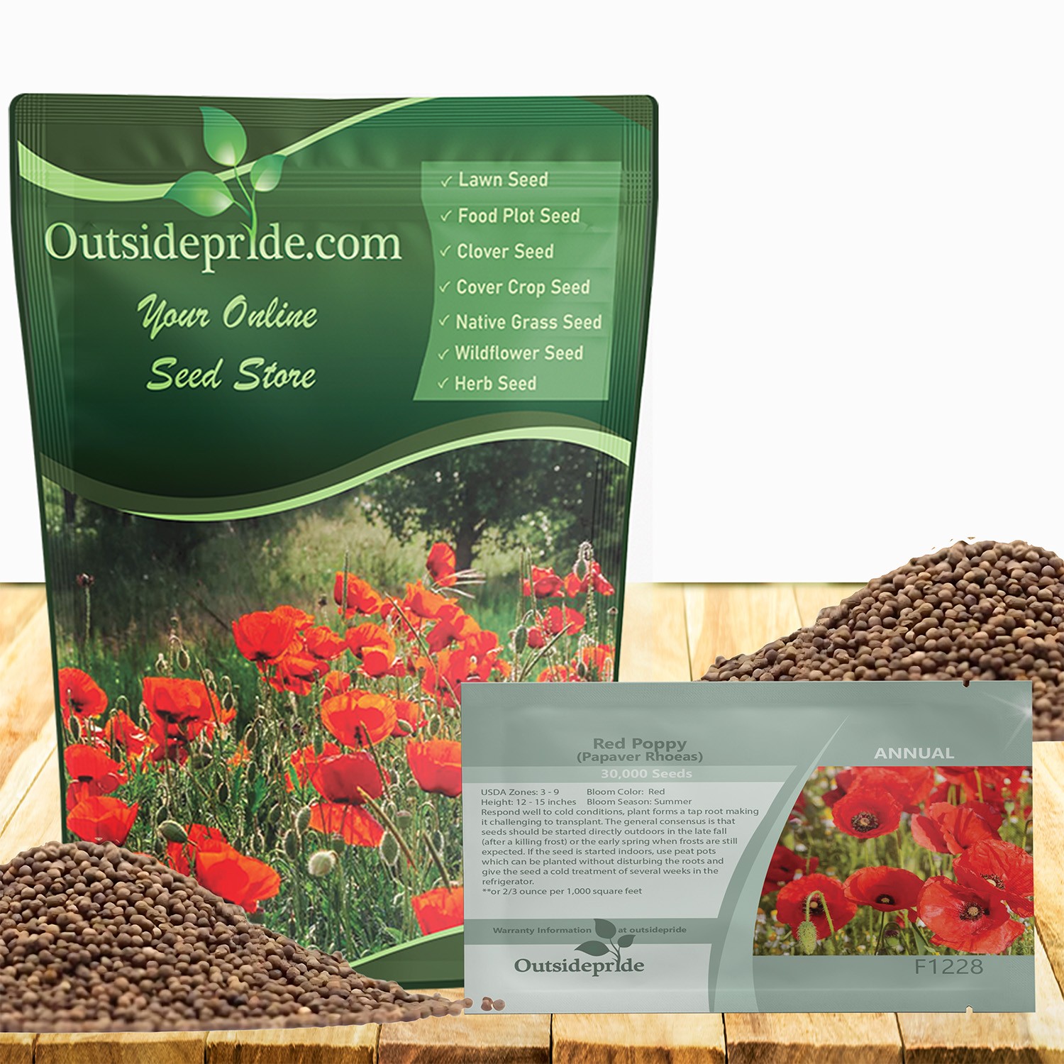 5 LBS Papaver Rhoeas Drought Tolerant Corn Poppy Wild Flowers