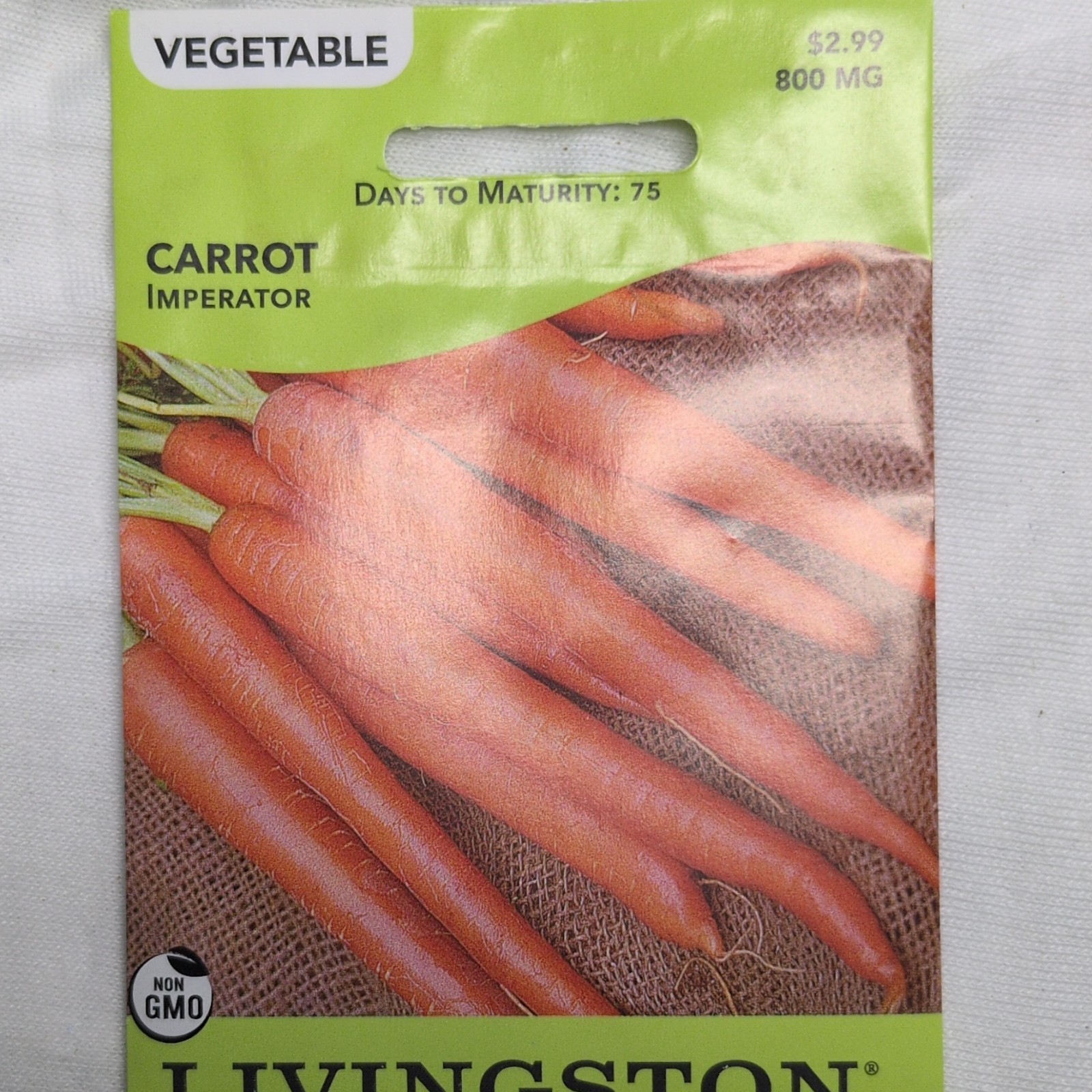Livingston Carrot Imperator Vegetable Seeds Non-GMO Y4180