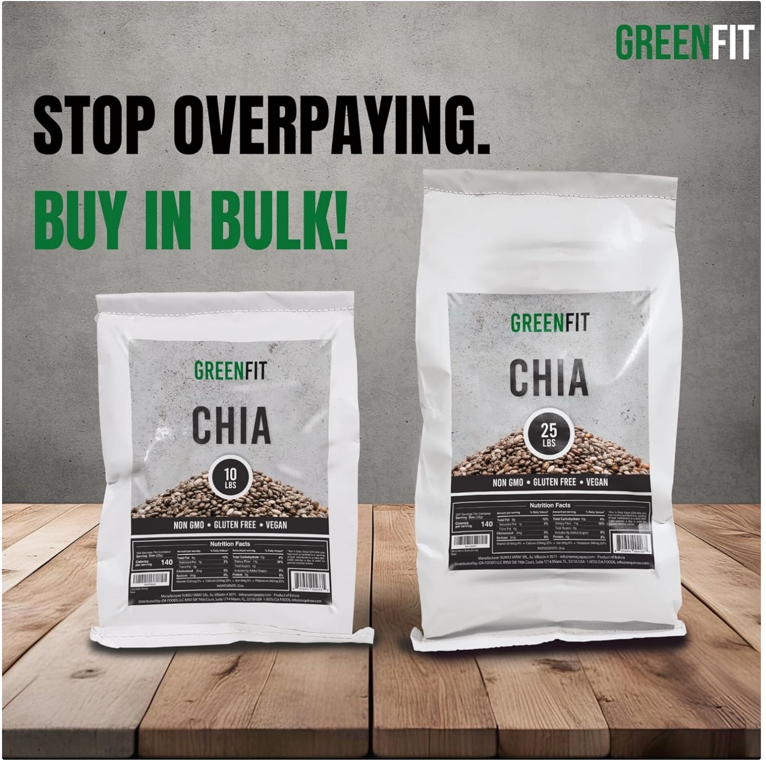 Nutrient-Dense Chia Seeds Bulk 10Lbs – & Keto Friendly