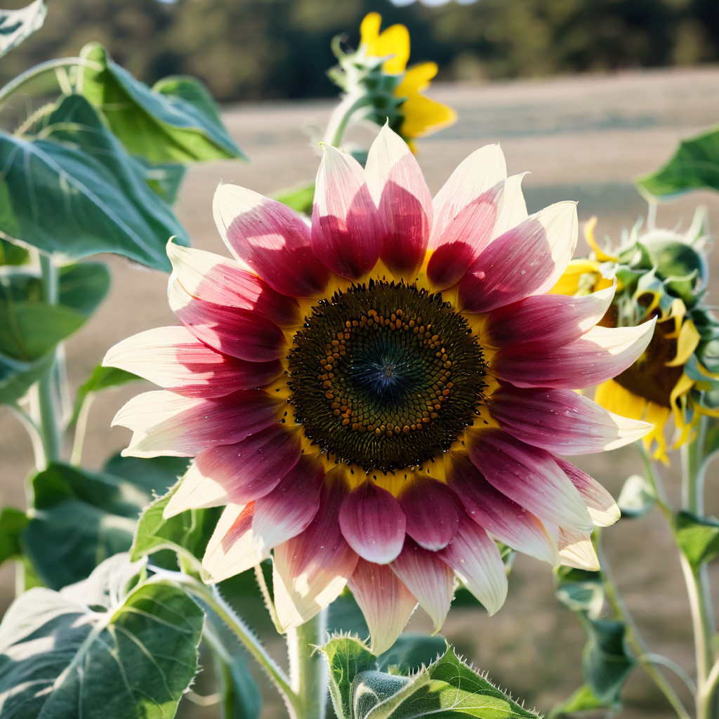 25 Sunflower Seeds Heirloom Flower Pollinator Garden “Cherry Rose”