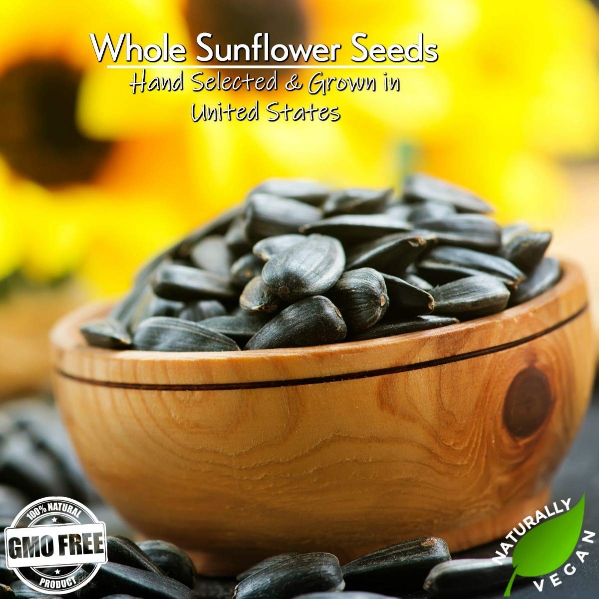 Healthy Sunflower Seeds (4 lbs) – In-Shell Snack, No Additives, Allergen-Free