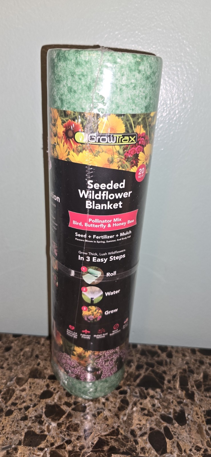 Wildflower Blanket 20 SQ. Ft. 3-in-1 Seeded Annual Perennial