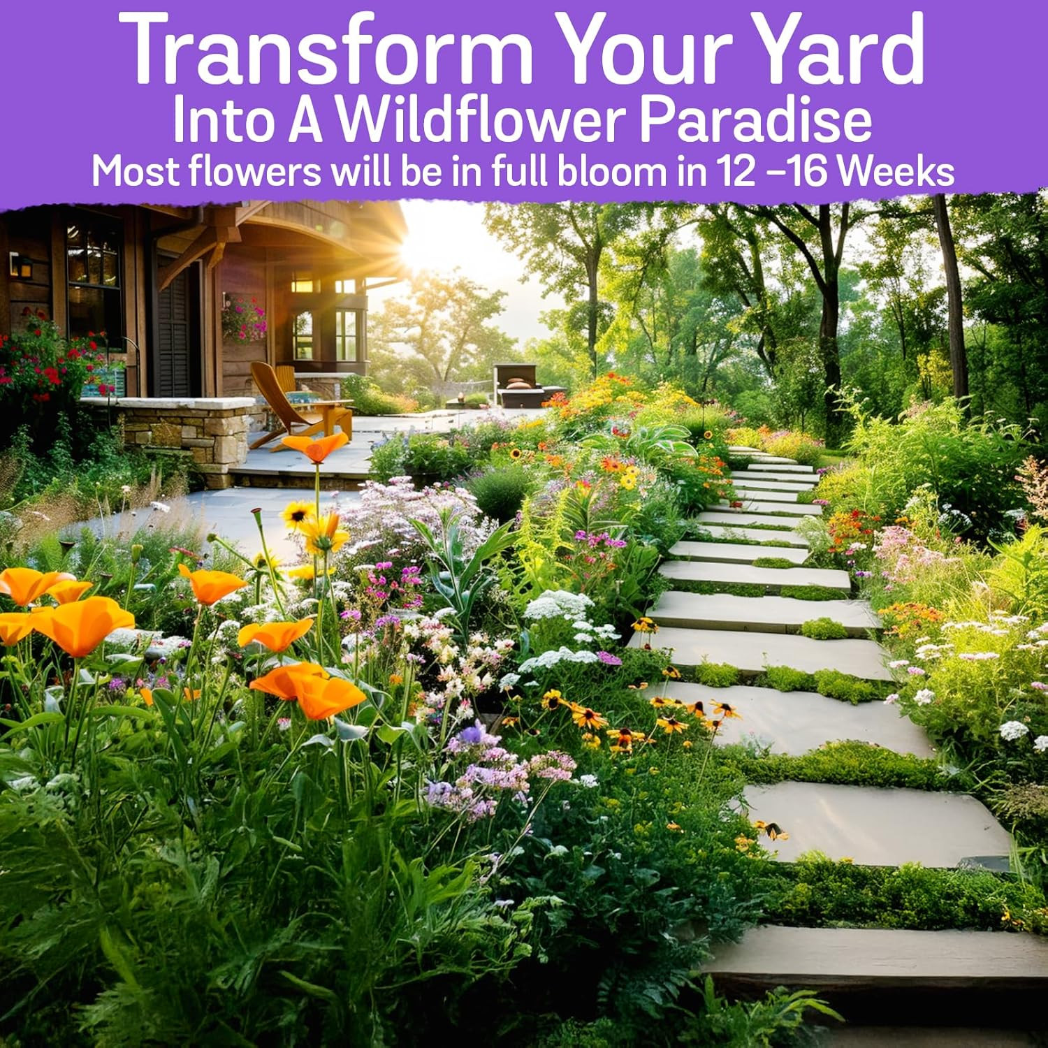 85,000 Wildflower Seeds, 35 Varietiey Wild Flowers Bulk Flower Seeds, Mix of Ann